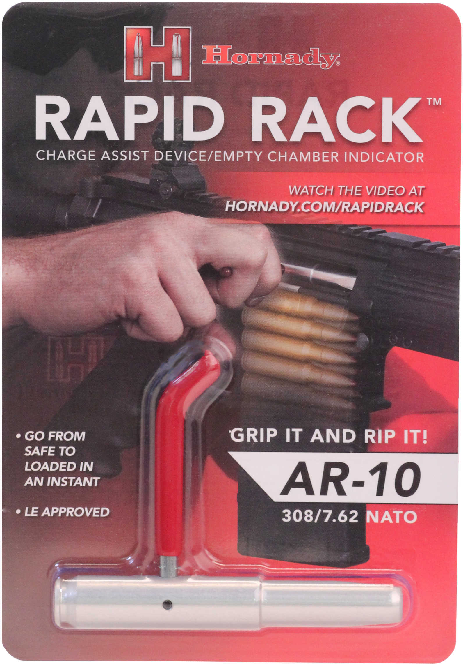 Hornady 98202 Rapid Rack AR-10 Stainless/Red