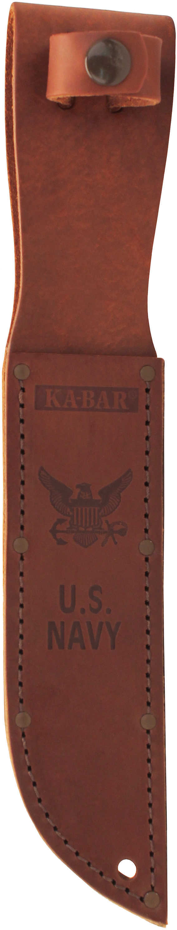 Ka-Bar Leather Sheath Usn Logo. Brown Md: 3-1225S-0