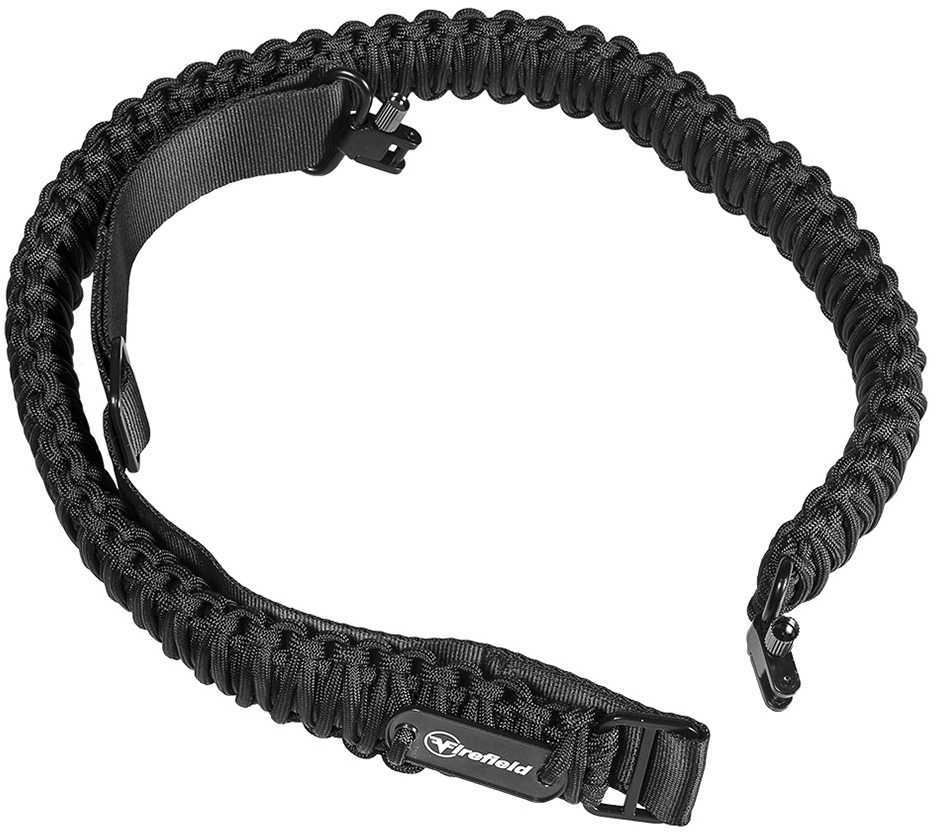 Firefield Ff46001 Tactical Two Point 1.50" X 37.50"-45" Black 550 Nylon Paracord