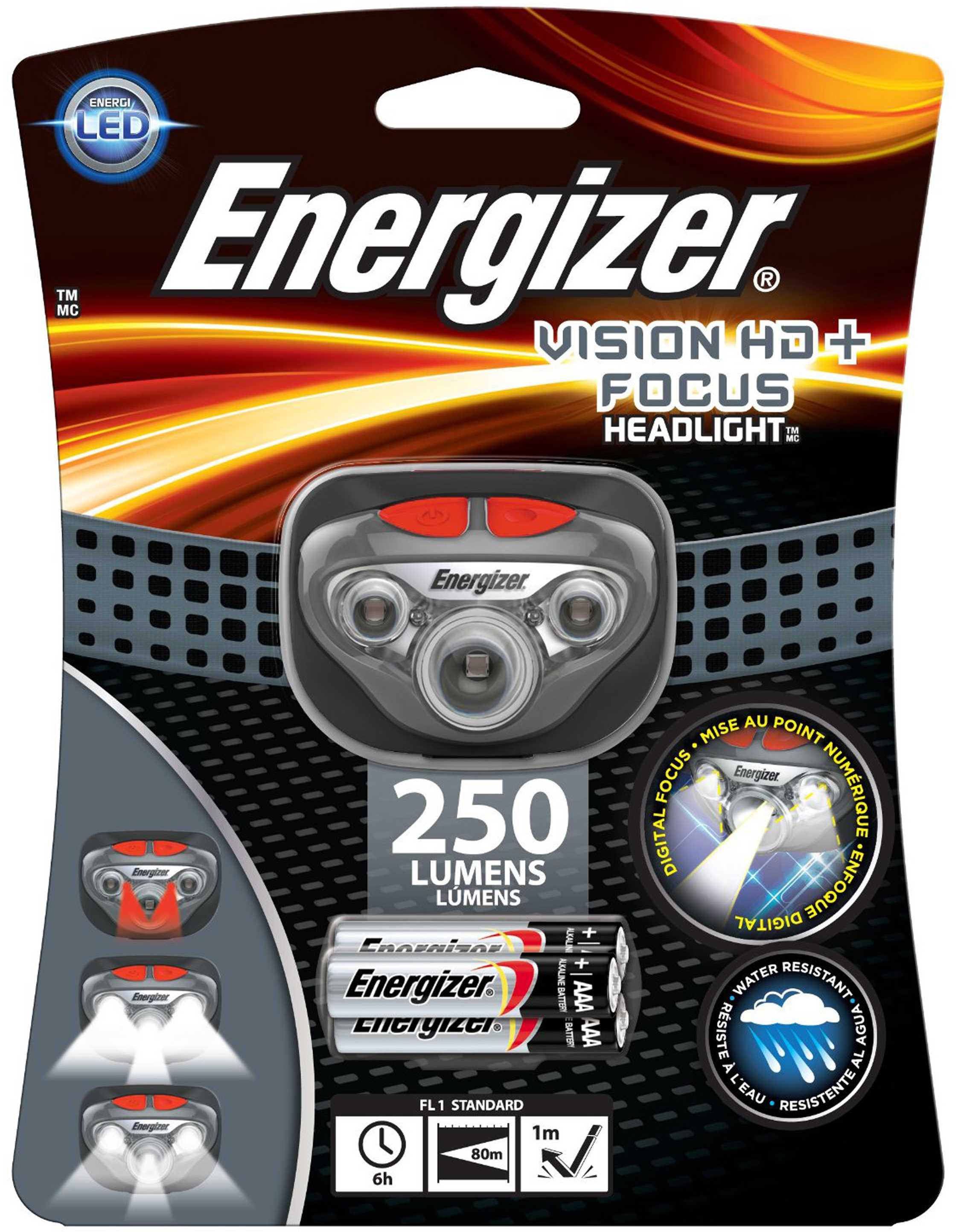 Energizer Vision HD Plus Focus Headlamp 400 Lumens W/AAA BATT