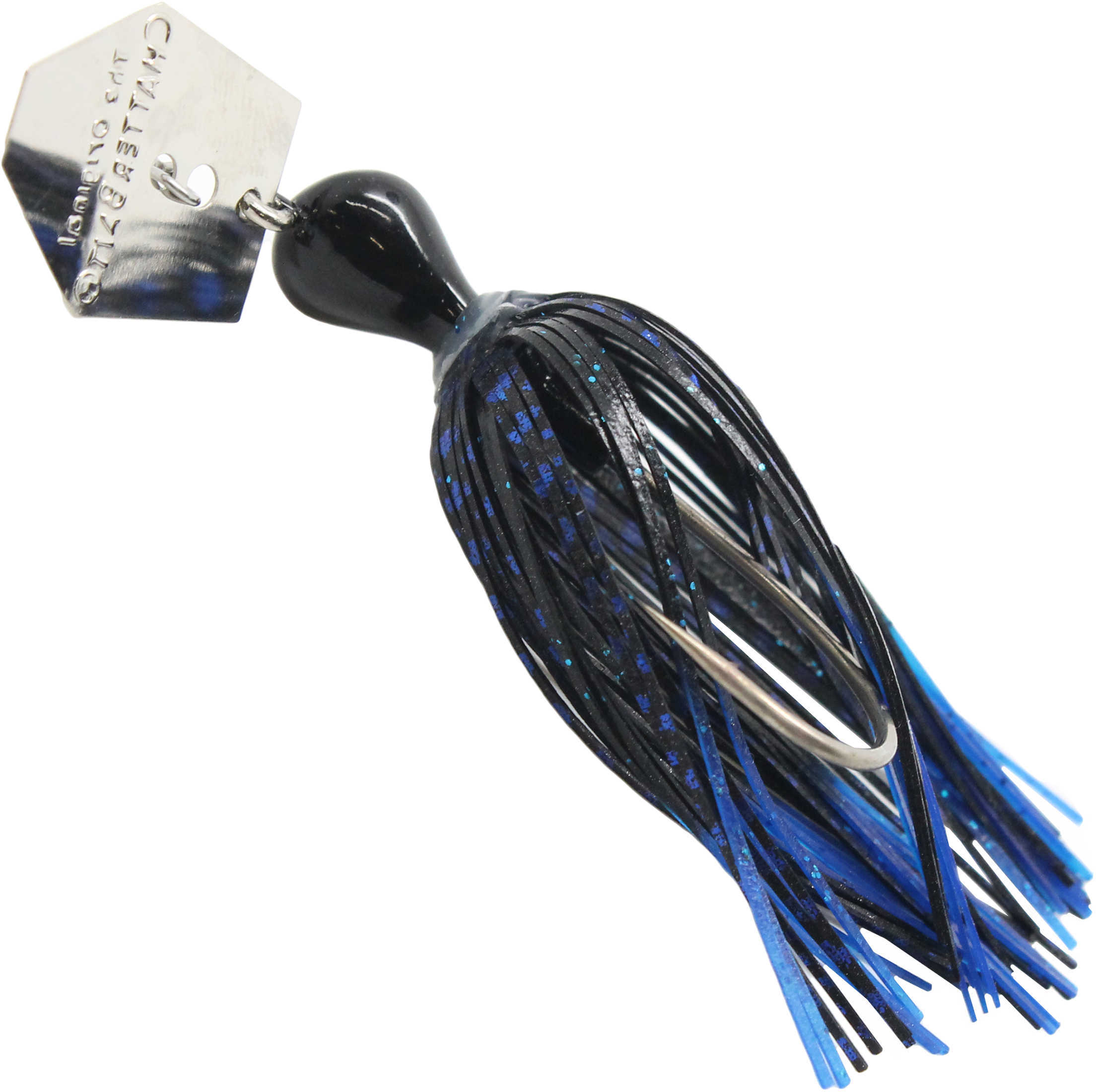 Z-Man Fishing Products Chatter Bait 3/8 Ounce 5/0 Hook Size Black/Blue Lure, Md: CB38-11