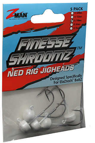 Z-Man Fishing Products Finesse Shroomz Jig Hook 1/10 Ounce, Pearl Md: FJH110-05PK5