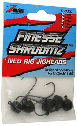 Z-Man Fishing Products Finesse Shroomz Jig Hook 1/6 Ounce, Green Pumpkin Md: FJH16-01PK5