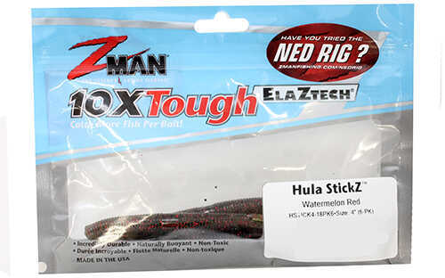 Z-Man Hula StickZ 4-Inch Bait, Watermelon Red, 6-Pack Md: HSTICK4-18PK6