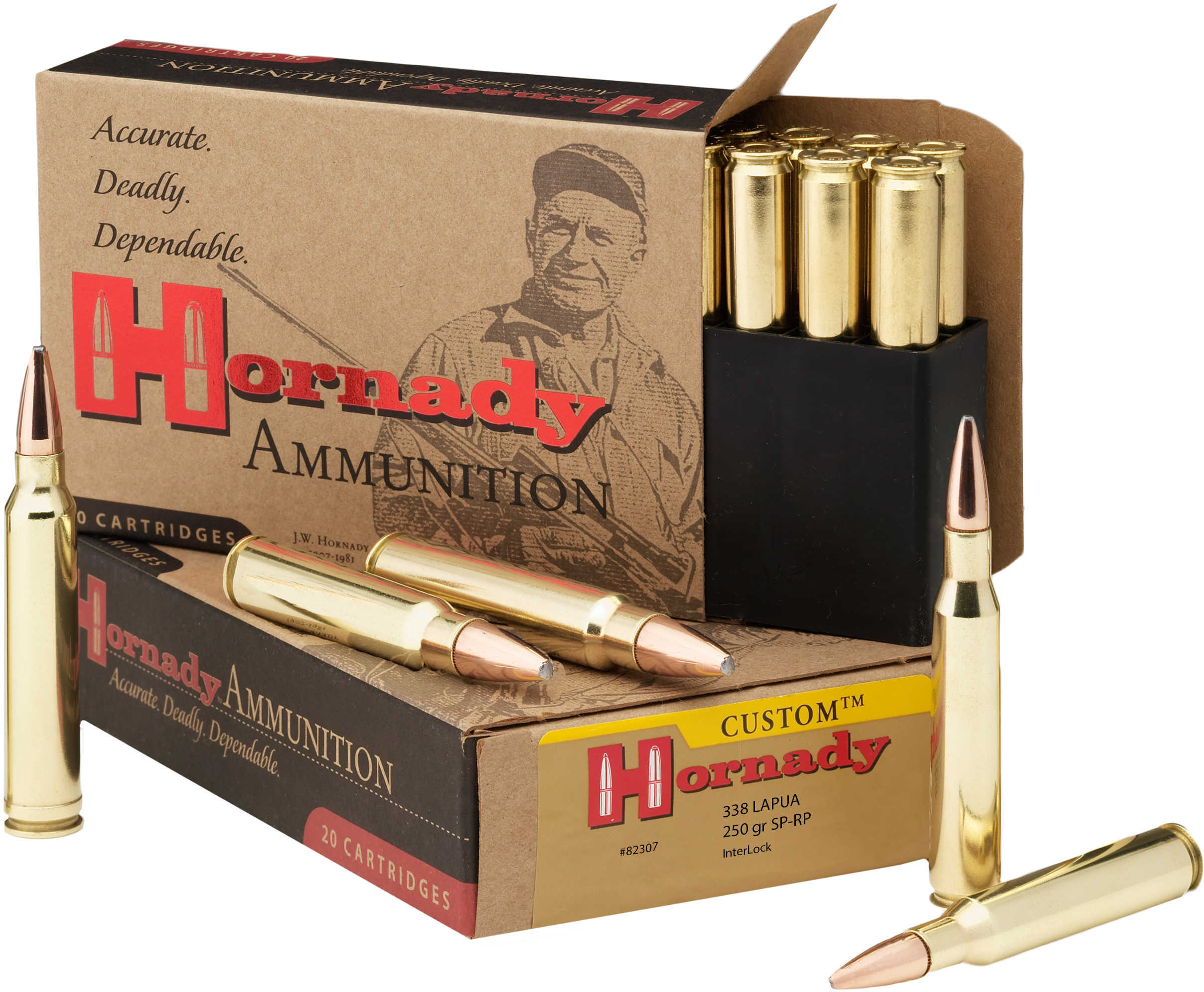 338 Lapua Mag 250 Grain Soft Point 20 Rounds Hornady Ammunition Magnum