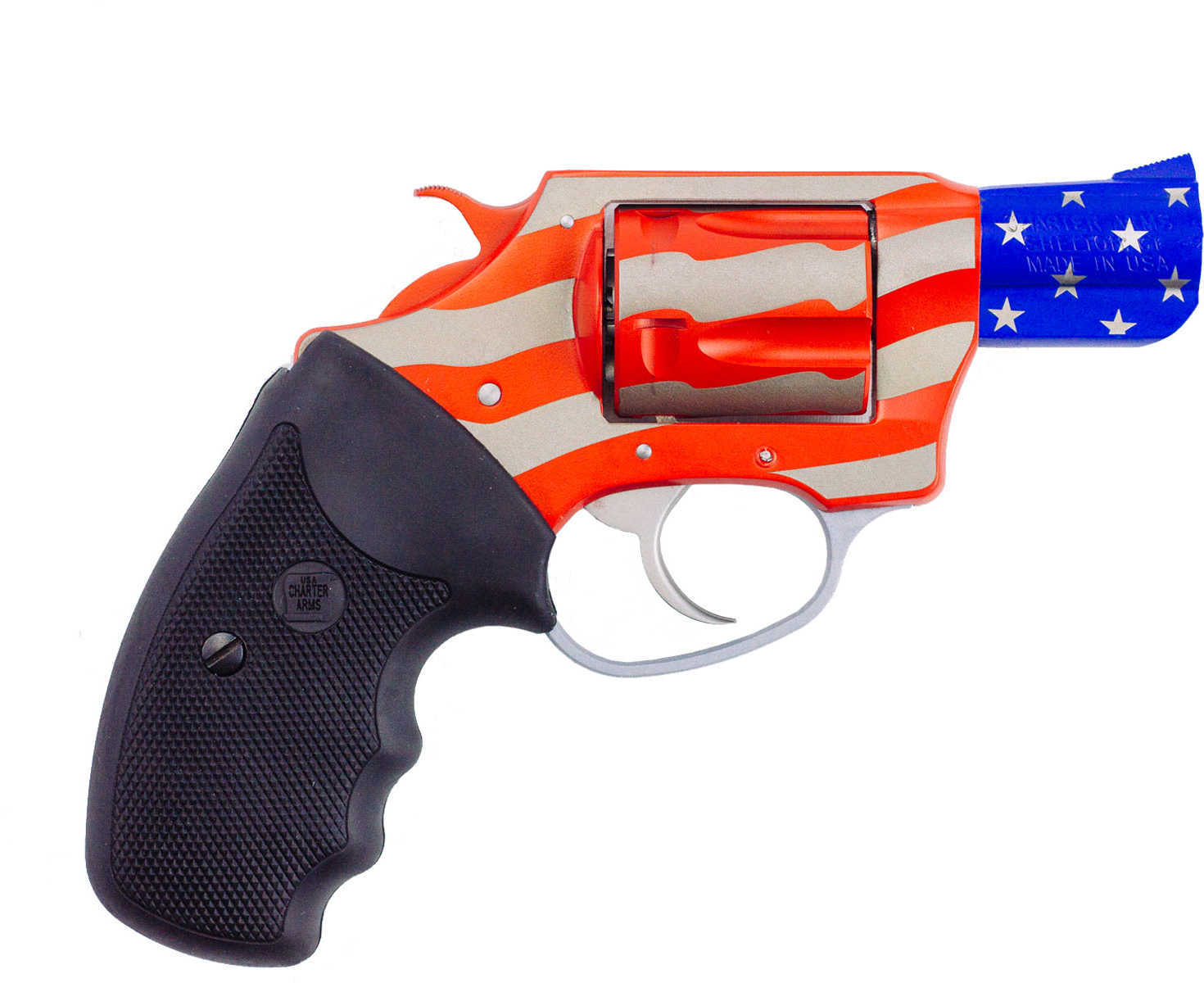 Charter Arms Old Glory Aluminum Revolver 38 Spl. 2 in. Red White Blue 5 Shot Model: 23872