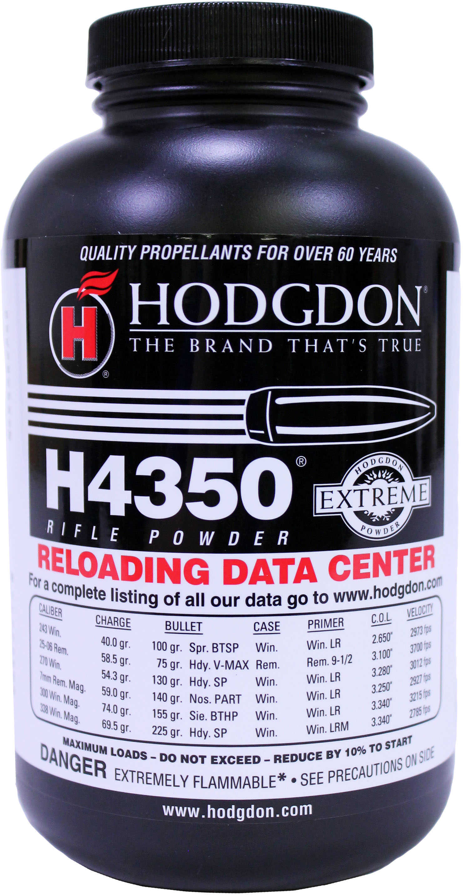 Hodgdon Powder H4350 Smokeless 1 Lb