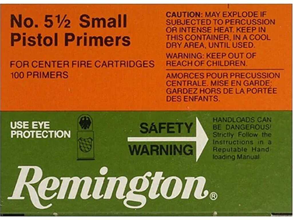 Remington Primers 5-1/2 Small Pistol Per 1000
