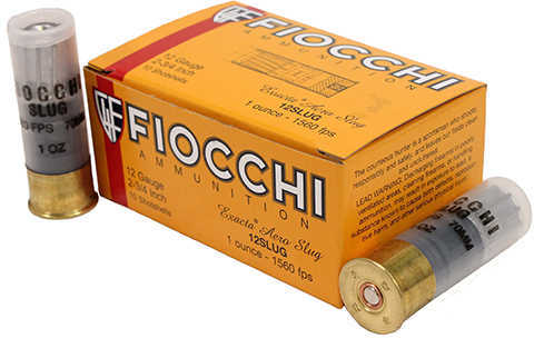 Fiocchi Aero Slugs 12 ga. 2.75 in. 1 oz. Rifled 10 rd. Model: 12SLUG