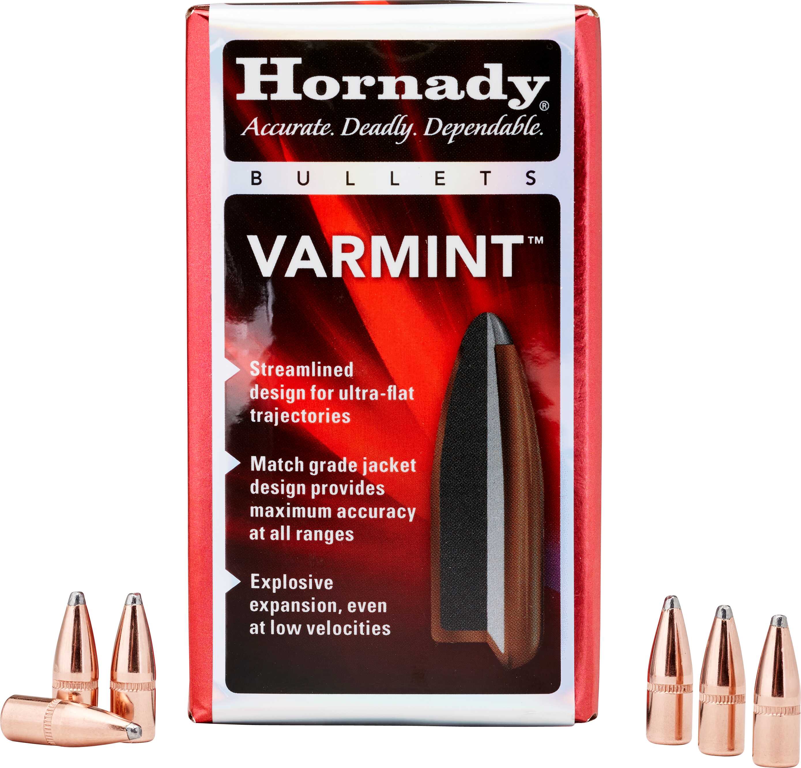 Hornady 22 Caliber Bullets .224 55 Grain SP W/ Cann Per 100 Md: 2266
