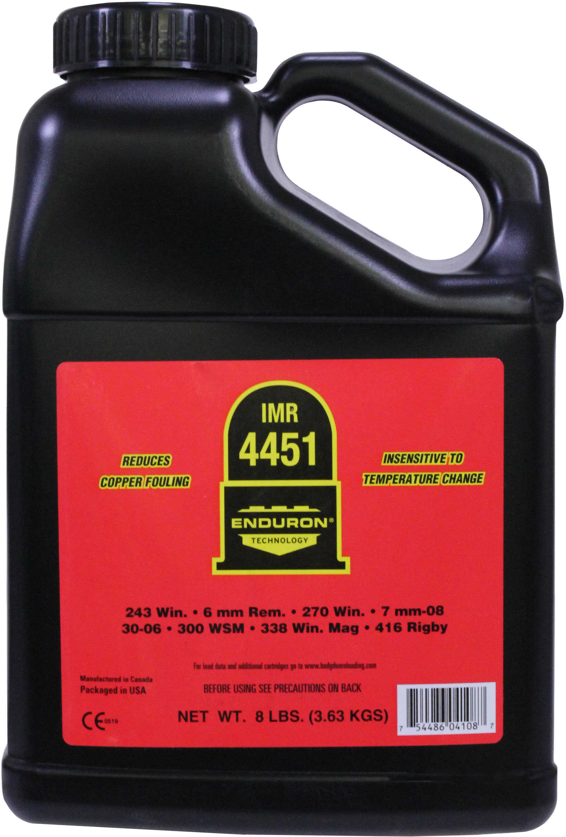 IMR 4451 with ENDURON Technology Smokeless Powder 8 Lbs