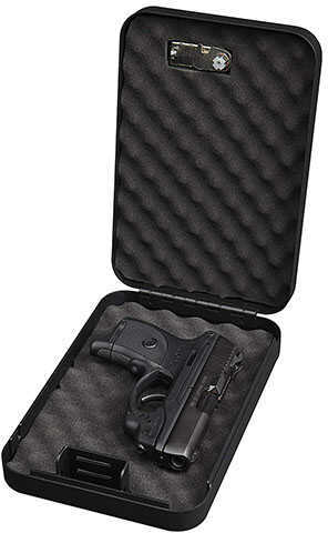Bulldog Cases Personal Safe 9.5" x 6.5" x 2" Black Finish w/Key Lock and Security Cable BD1121