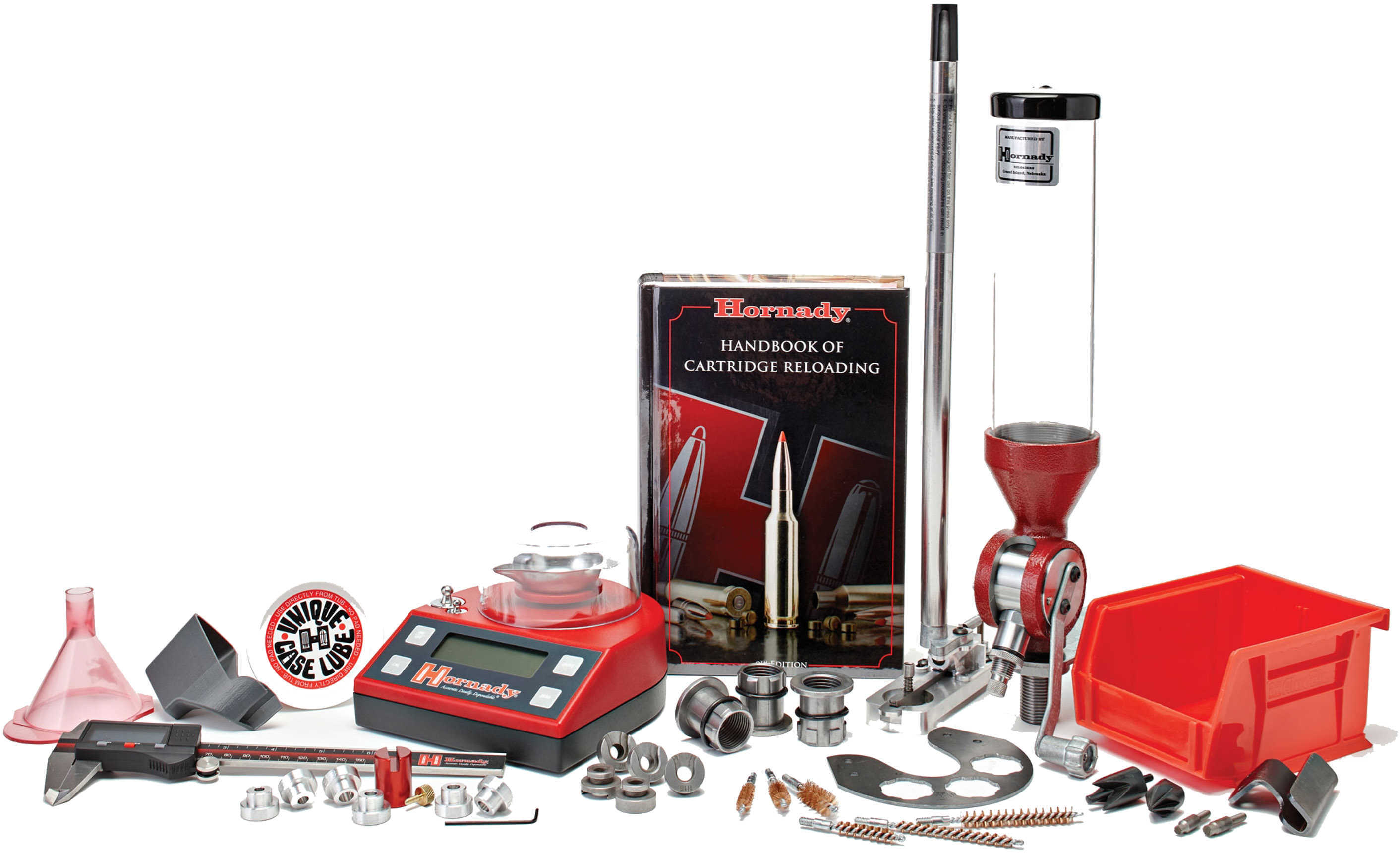 Hornady Lock-N-Load Iron Press Kit Auto Prime Reloading Kit Containing Automatic Priming System Die Caddy Component Feed