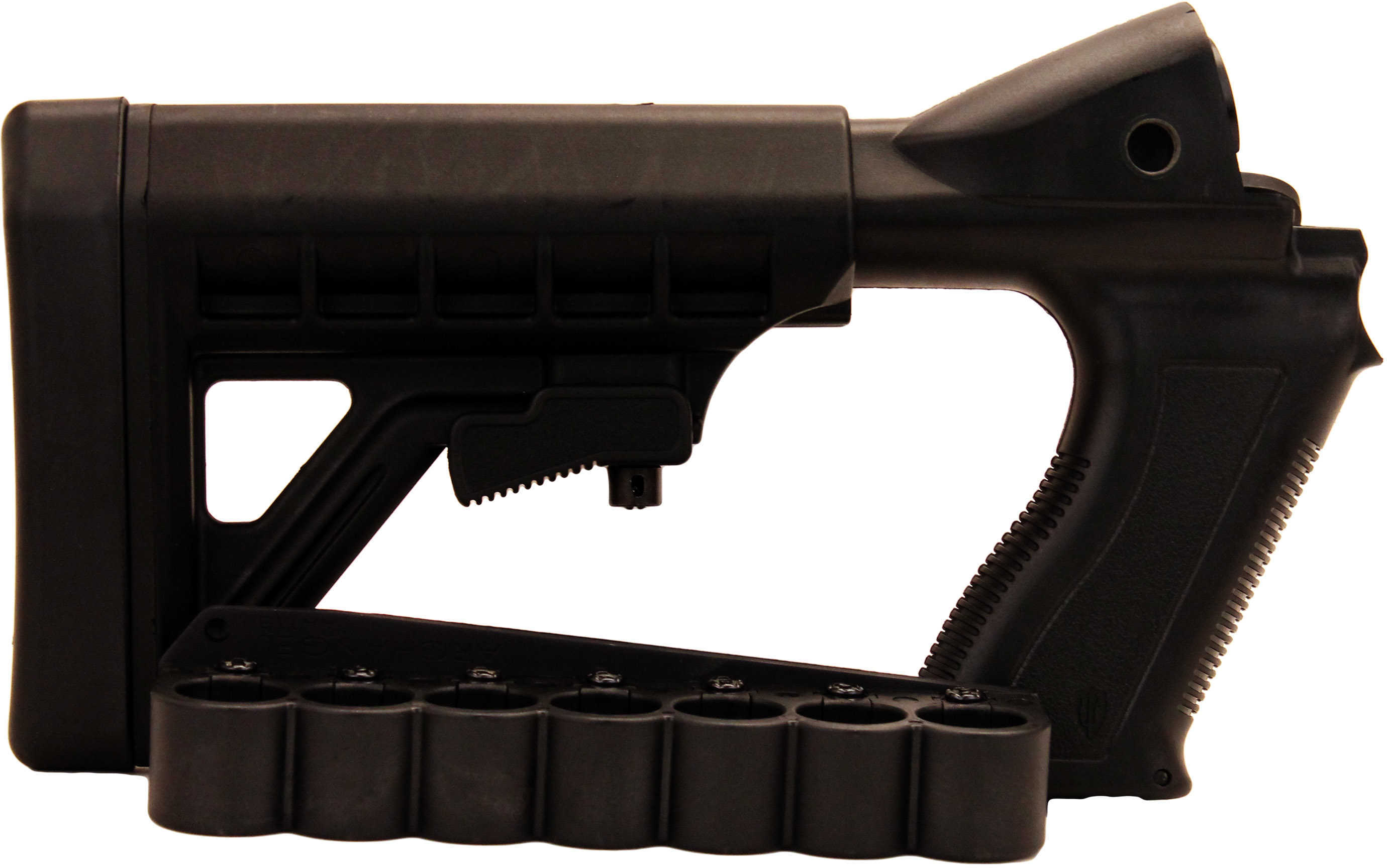 Promag Mossberg 500 Shotgun Adjustable Buttstock 12 Ga  / 7Rd Shell Carrier Black Polymer