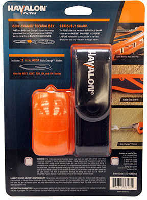 Havalon Xtc-60aedge Piranta-edge Field Knife 2.75" Stainless Steel Replaceable Plastic Orange