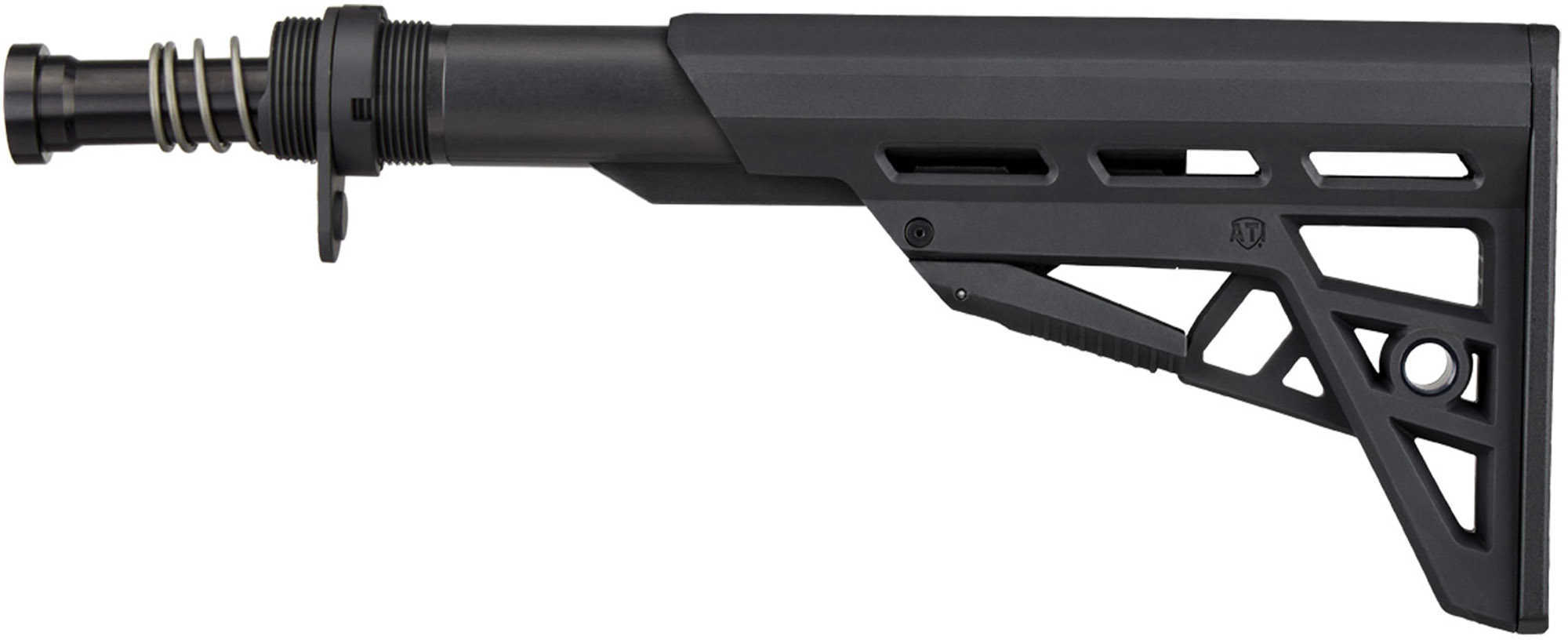 Advanced Technology B2102214 AR-15 TactLite Six Position Buttstock with Buffer Tube Assembly Rifle Polymer Black Hardcoa
