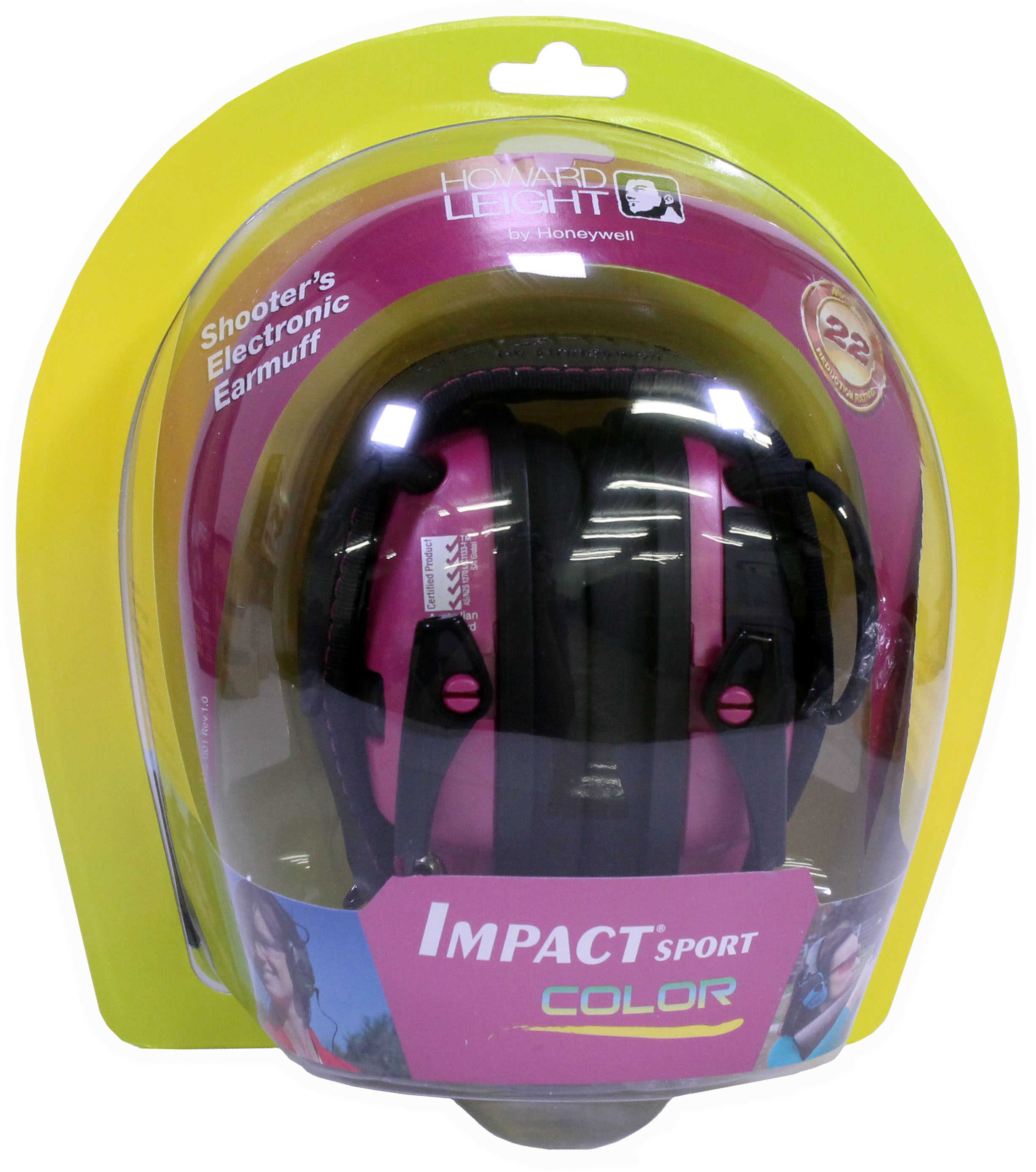 Howard Leight R02523 Impact Sport Electronic Earmuffs 22 dB Pink