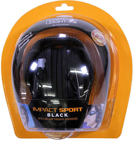 Leight Impact Sport Black w Dlx headband Electronic Earmuff