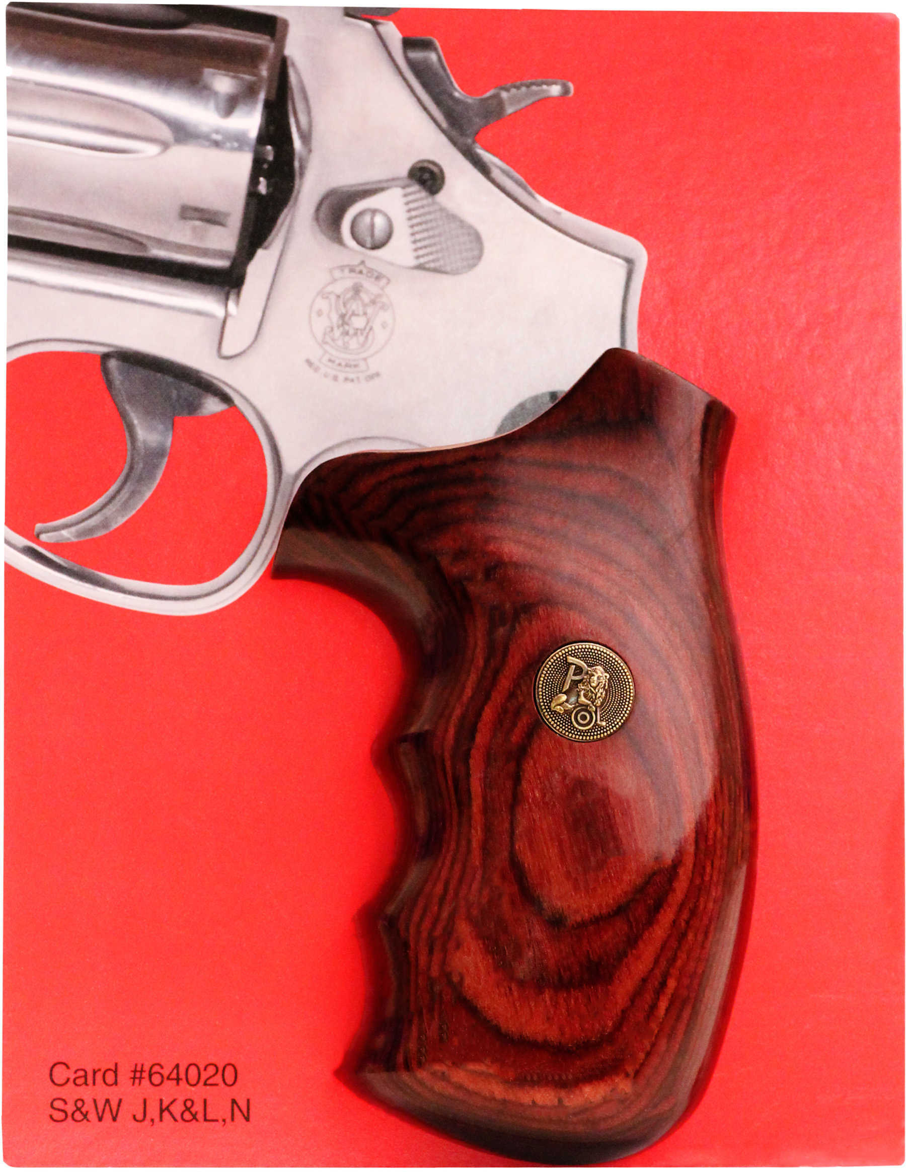Pachmayr 63050 Renegade Laminate Revolver Grip Panels S&W N Frame Round Butt Smooth Wood Rosewood