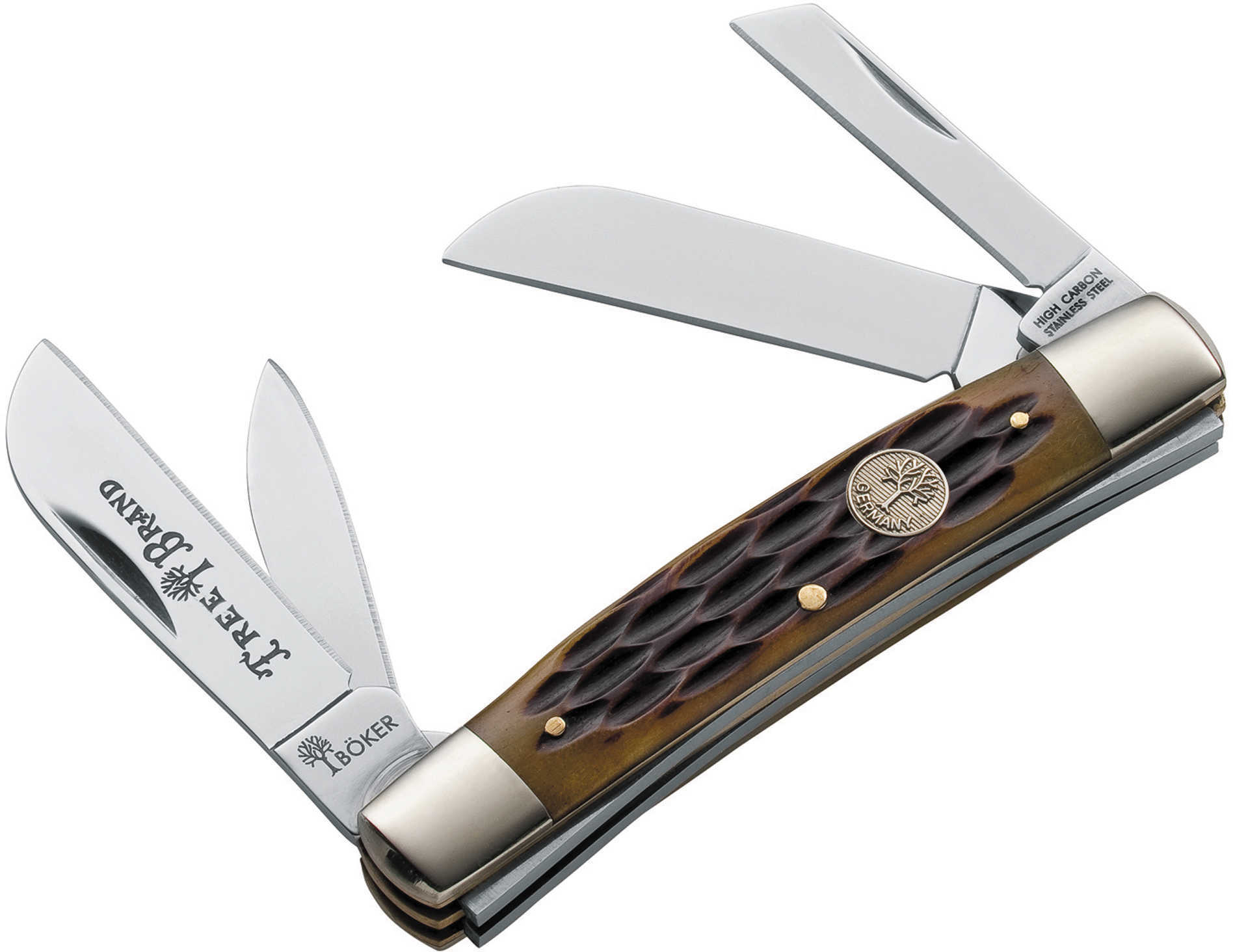 Boker 110721 Traditional Series Knife Set 2.12" Carbon Steel Drop Point Bone