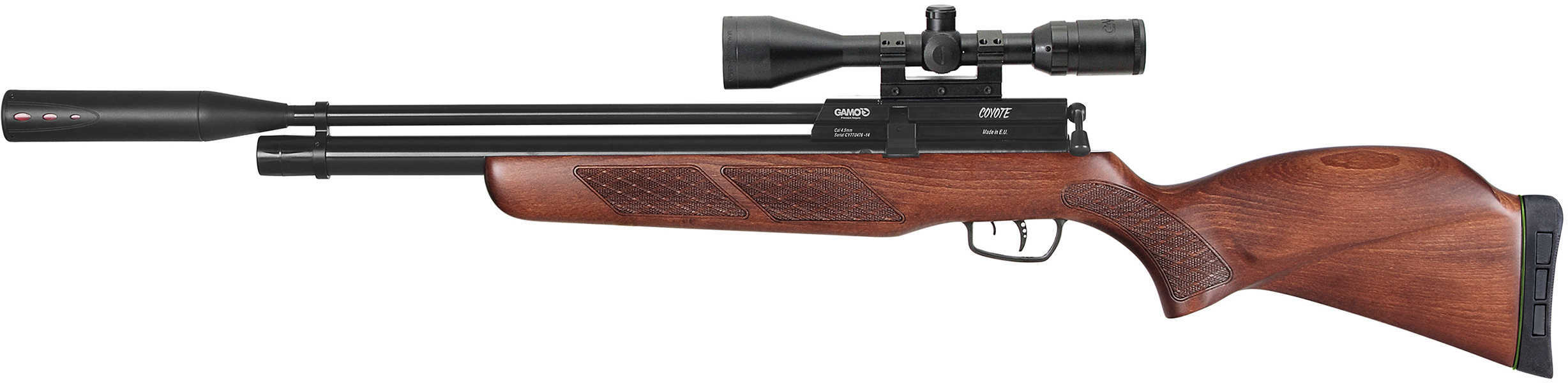 Gamo 1465S54 Coyote Whisper Fusion Pcp 22 Cal 10 Shot, Match Grade Barrel, Beechwood Stock