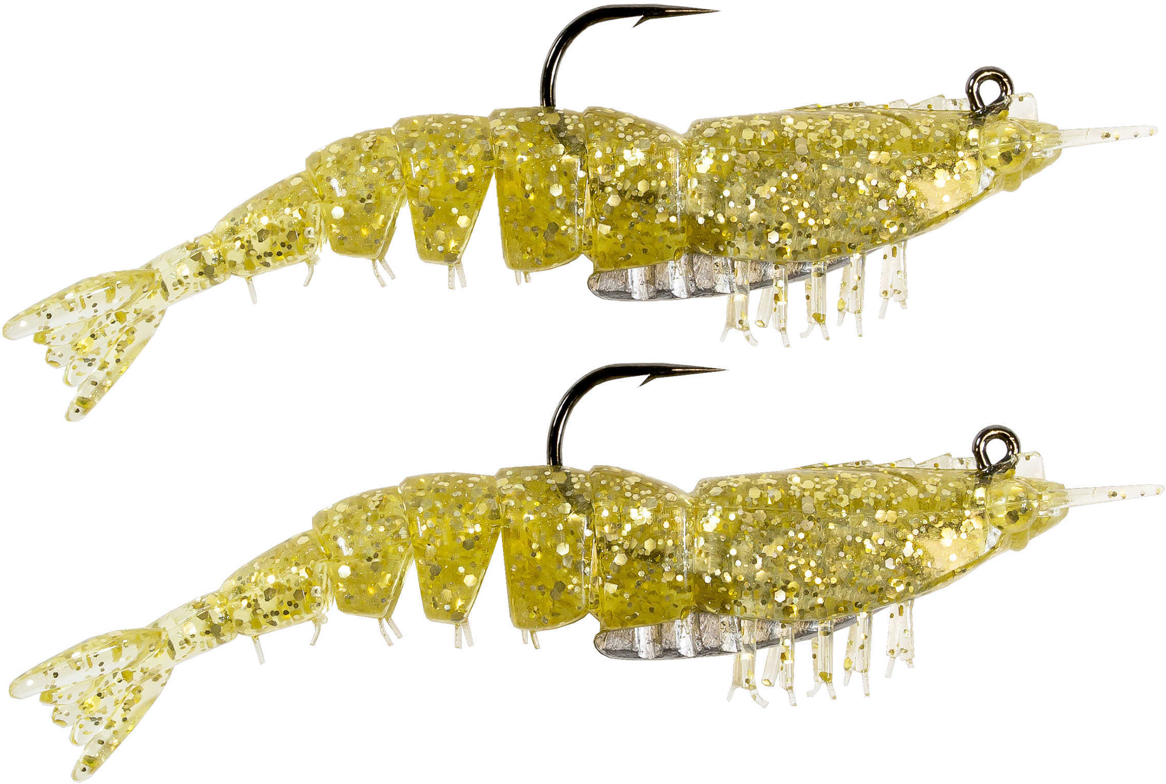 Z-Man Ez Shrimpz Rigged 3.5-Inch Bait, Gold Flake, 2 Per Bag Md: EZSR-272PK2