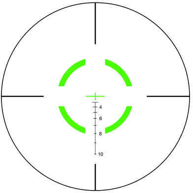 Trijicon 1600051 VCOG 1-6x 24mm Obj 95-15.9 ft @ 100 yds FOV Black Finish Illuminated Green Segmented Circle/Crosshair 3