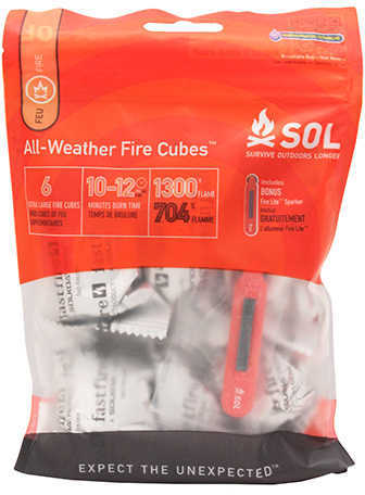 AMK Sol All-Weather Fire CUBES W/ Lite Striker (6 CUBES)