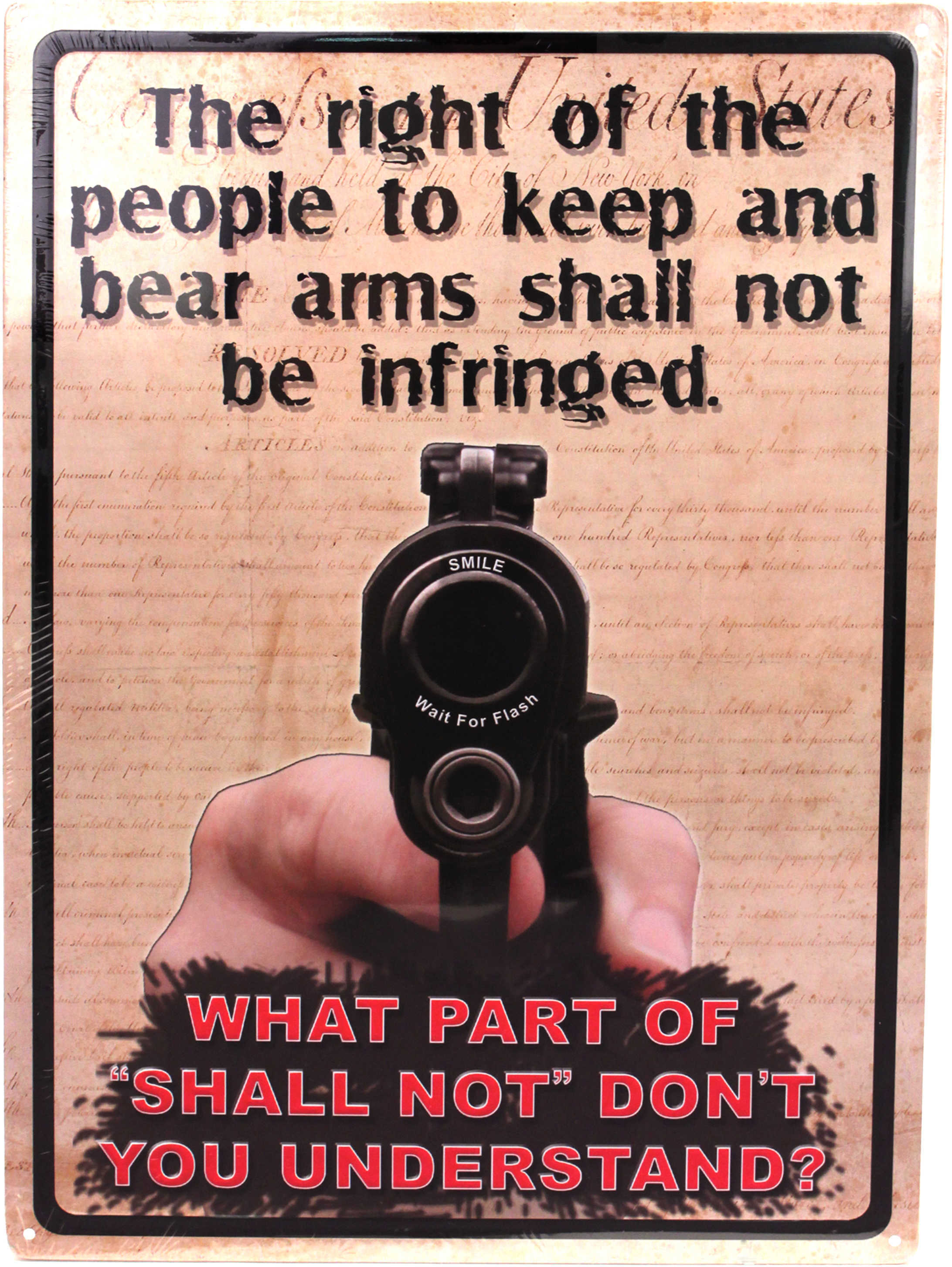 Rivers Edge Sign "The Right To Keep And Bear Arms.." 12"X17"