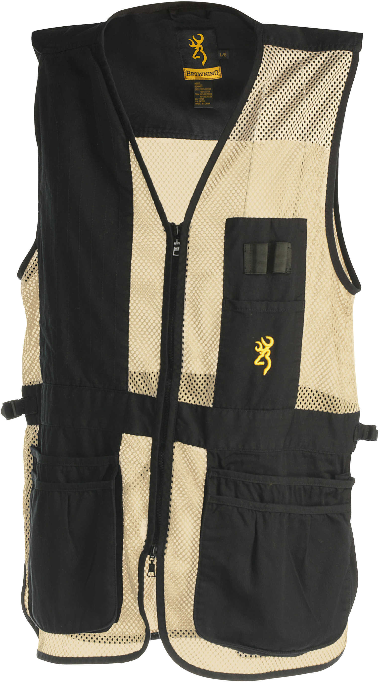 BG Trapper Creek Shooting Vest Black/Tan Large