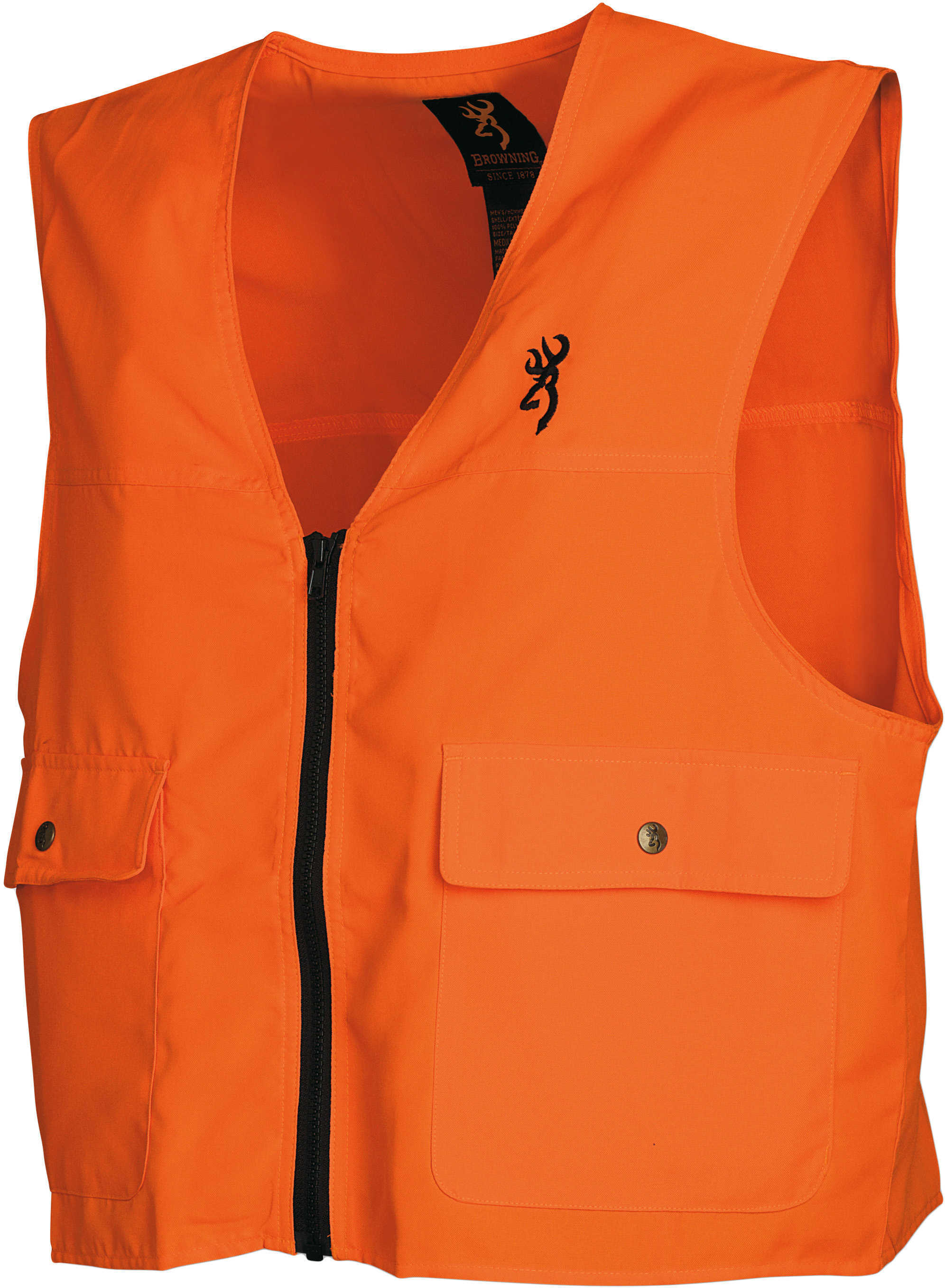 BG Safety Vest Buck Mark Logo Blaze Orange Large-img-1