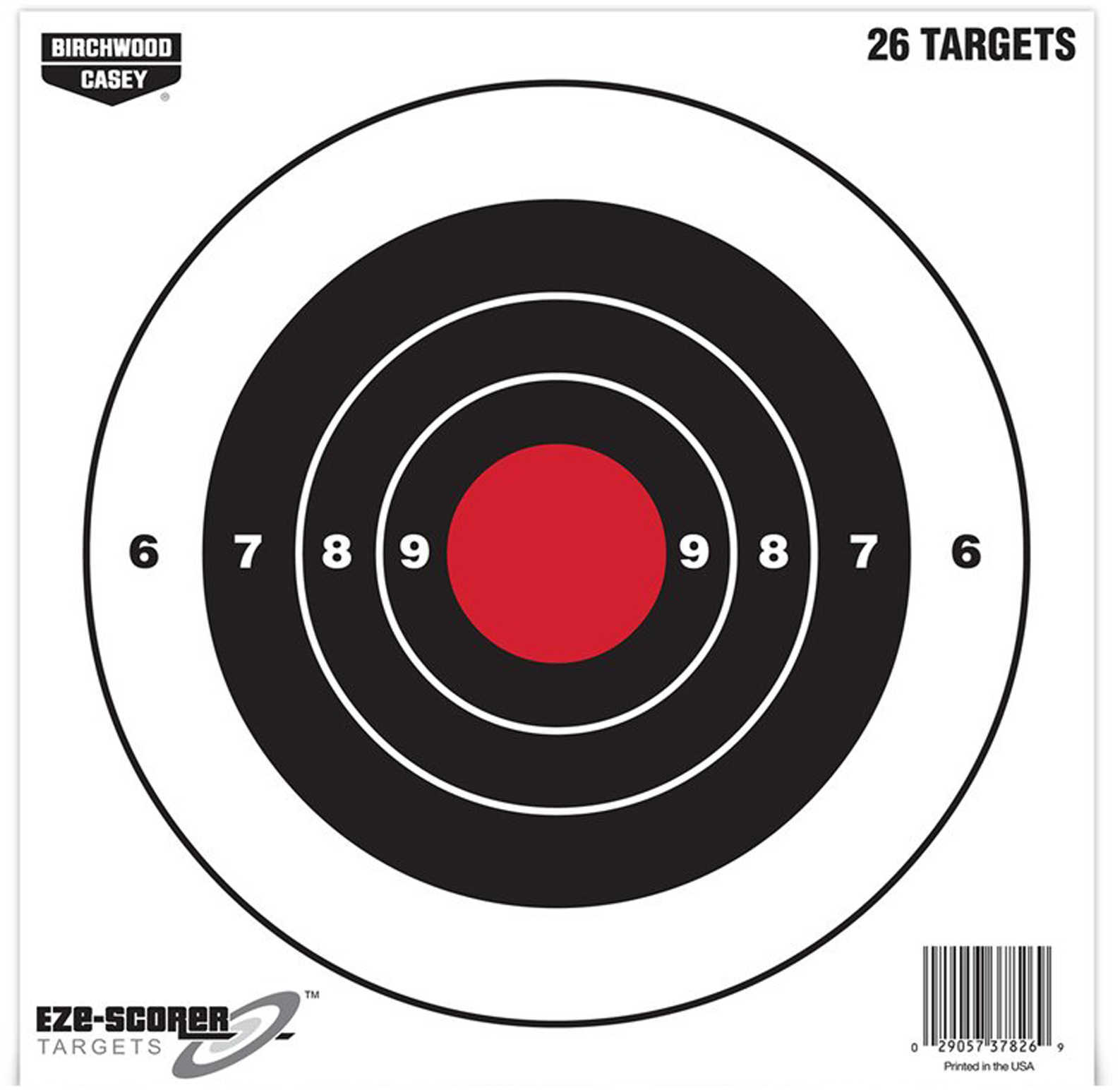 B/C Target EZE-SCORER Paper 8" BULL'S-Eye 26 Targets