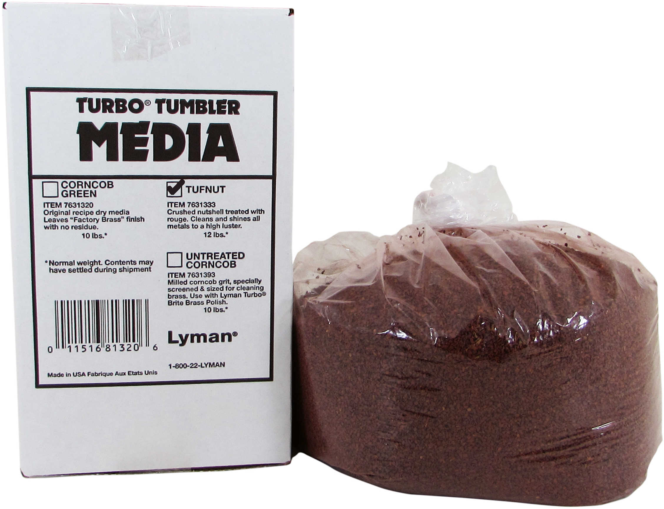 Lyman Treated Turbo Tufnut Plus Media 12lbs