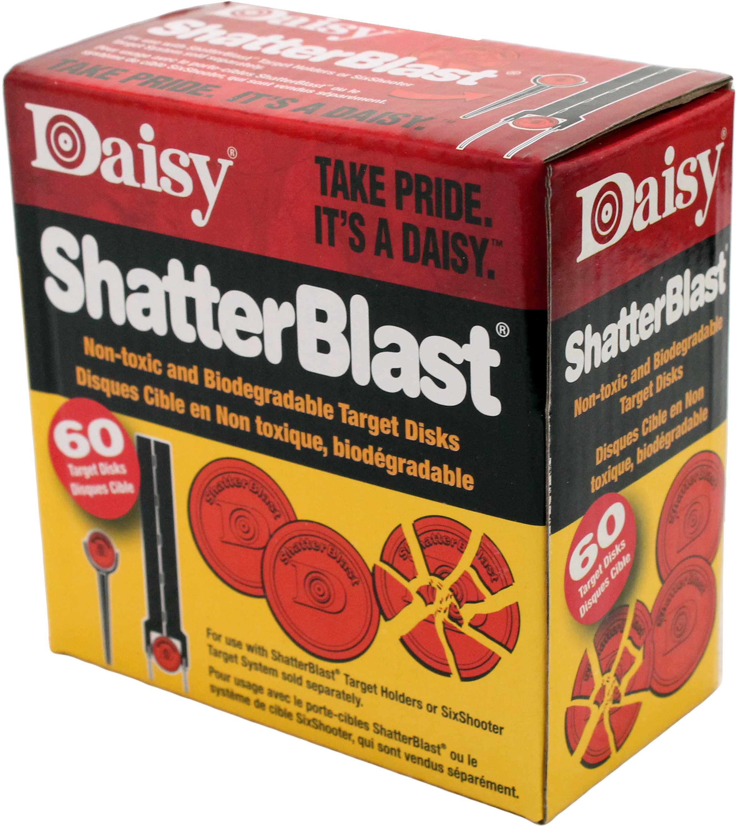Daisy SHATTERBLAST Targets 2" 60Pk Non-Toxic BIODERGRADABLE