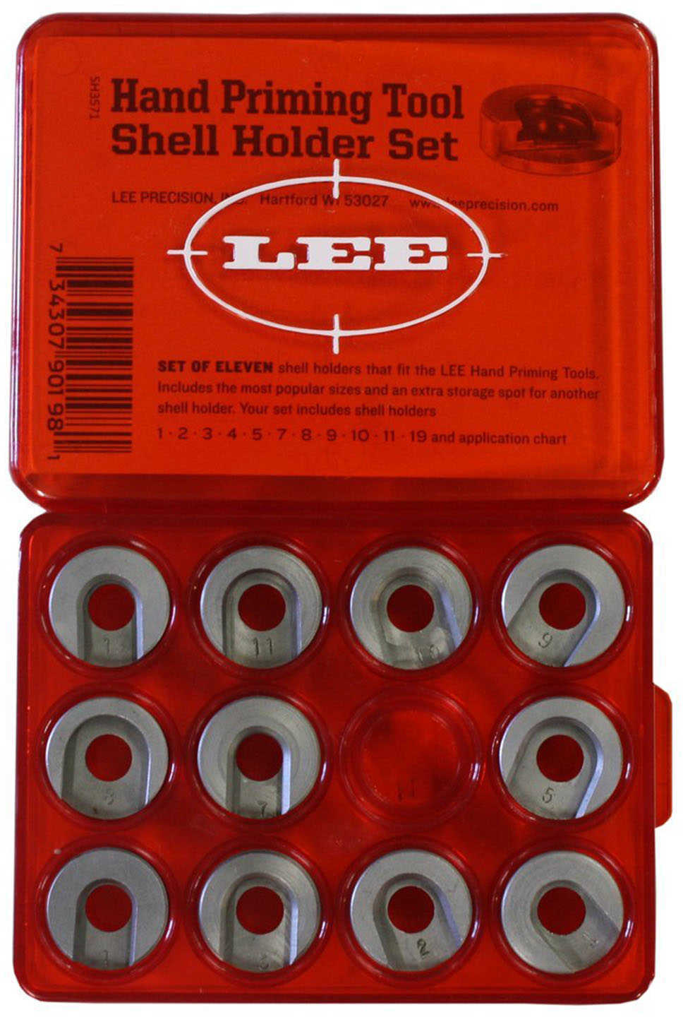 Lee AP SHELLHOLDER Kit W/11 SHELLHOLDERS & Red Box