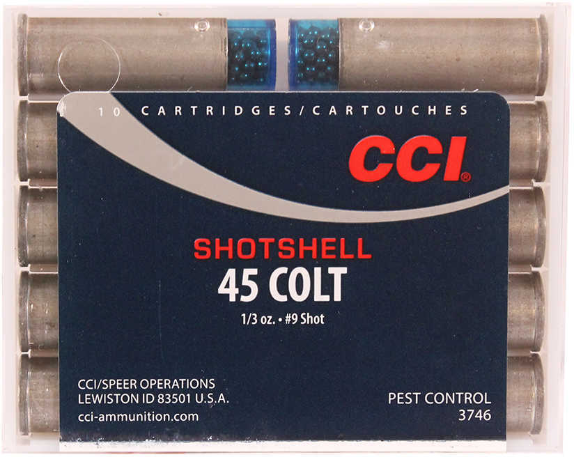 CCI Shotshell Handgun Ammo 45 Colt 9 Shot 10 Rounds Shotshell Centerfire Pistol Ammunition Model: 3746