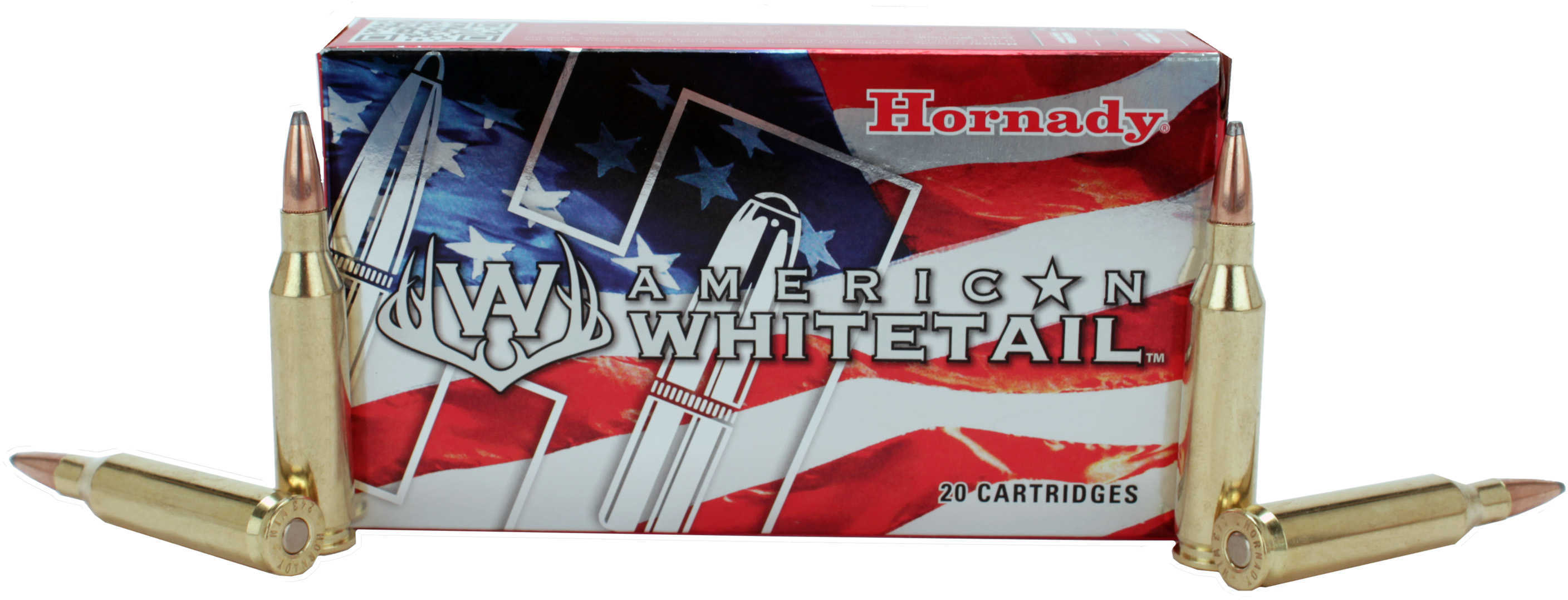 Hornady American Whitetail 243 Winchester 100 GR InterLock Boat Tail Soft Point Ammo 20 Round Box
