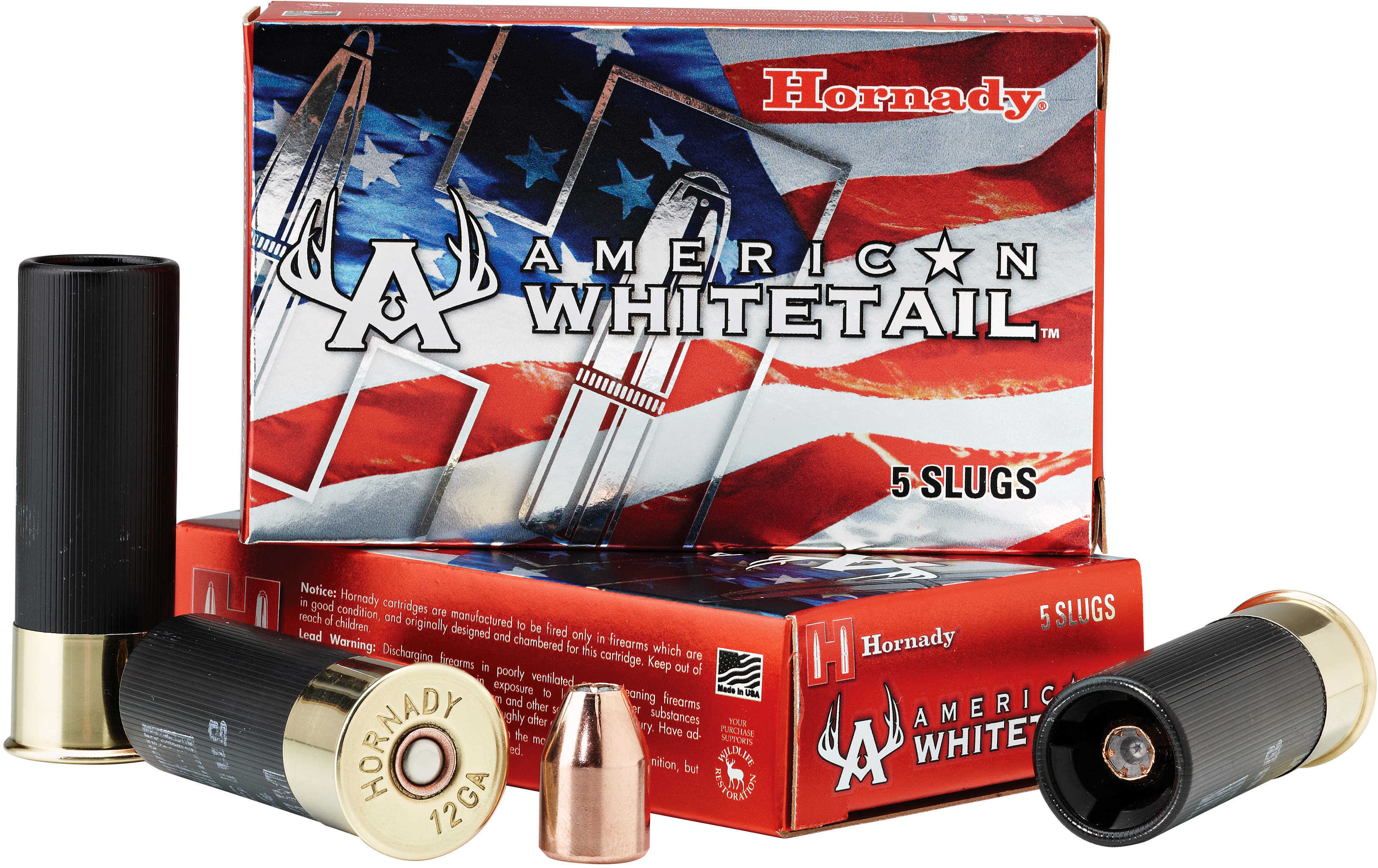 Hornady  American Whitetail Shotshell Slug 12 Ga 325 Gr Interlock 5/Box