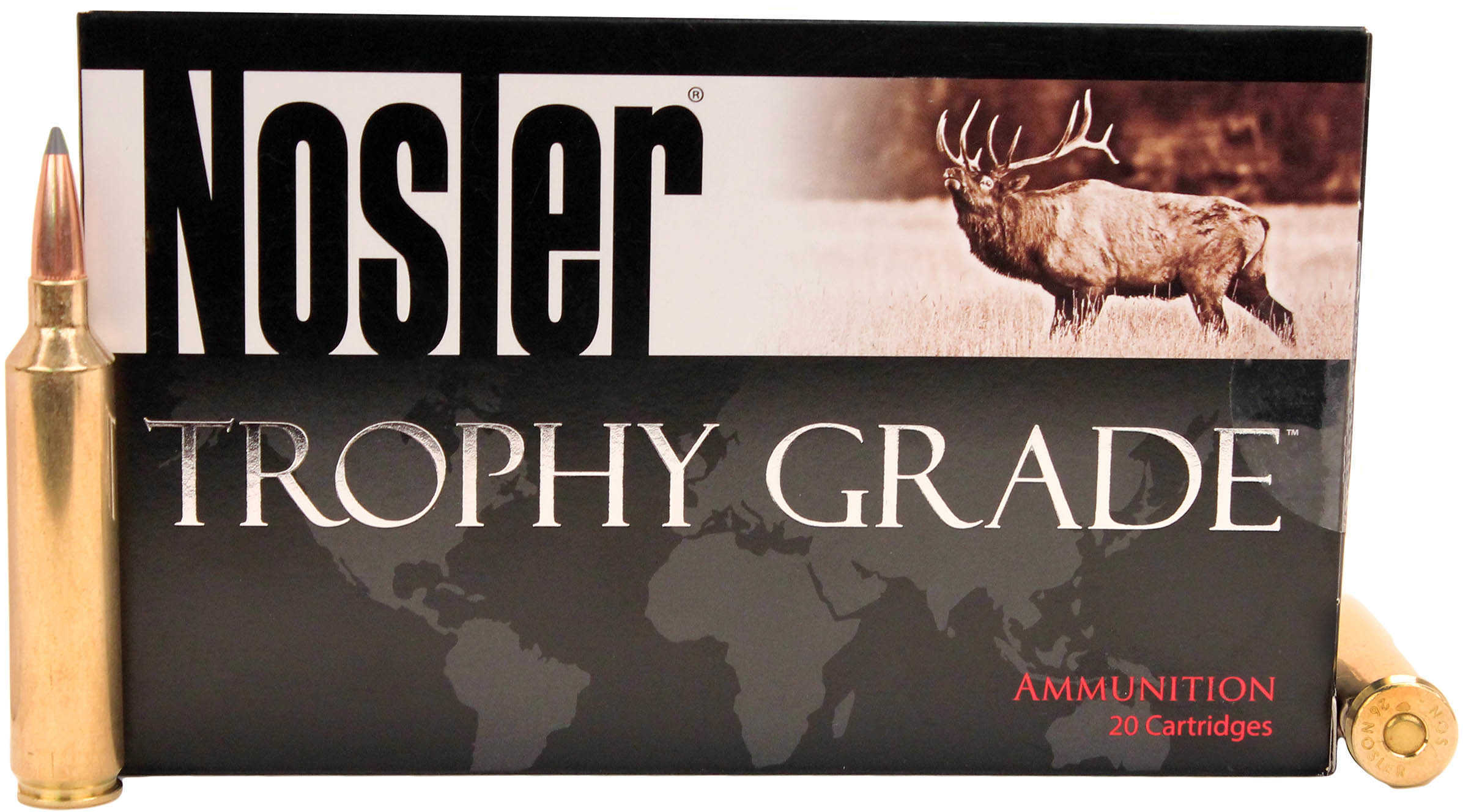 Nosler Trophy Grade Long Range Rifle Ammunition 26 Nosler 129 gr. ABLR SP 20 rd. Model: 60110