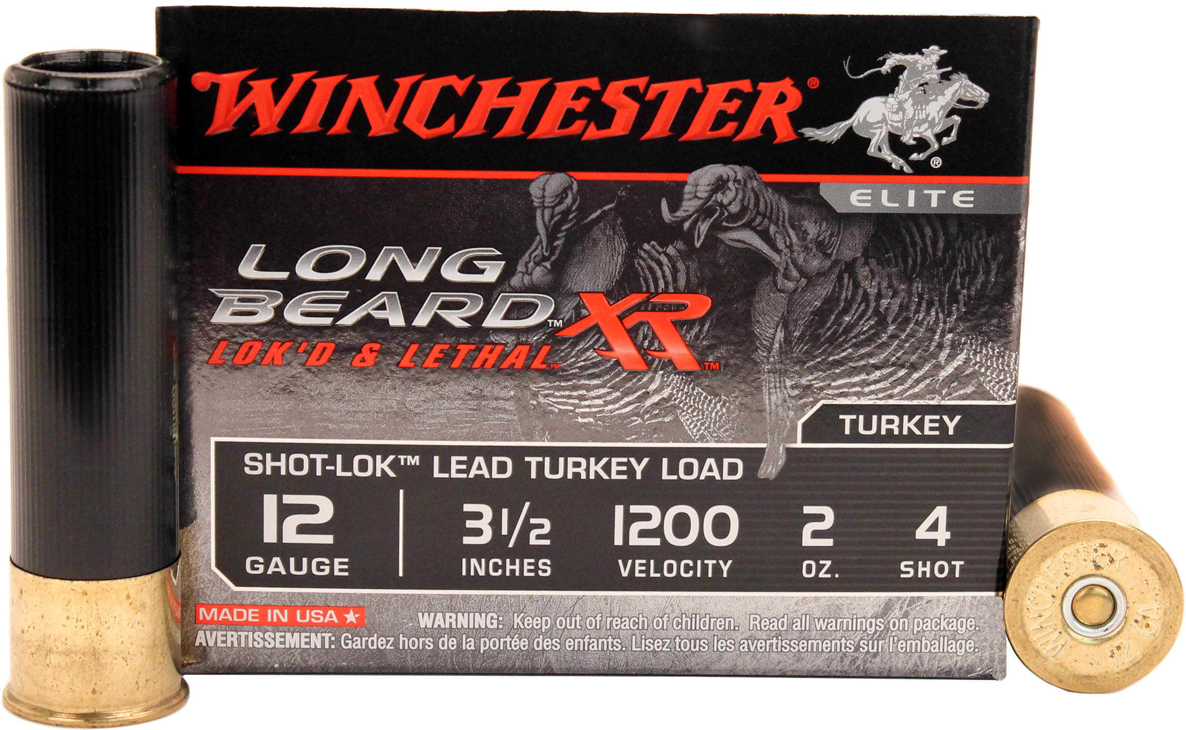 Winchester Long Beard XR Shotshells 3-1/2" 2 Oz #4 10/Box