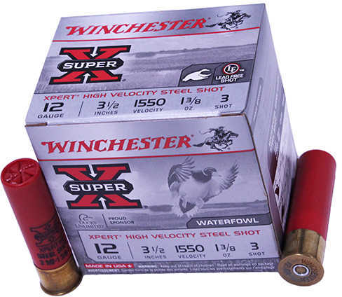 Winchester Xpert High Velocity Steel Shotshells 12 Ga 3-1/2" 1-3/8 Oz #3 25/Box