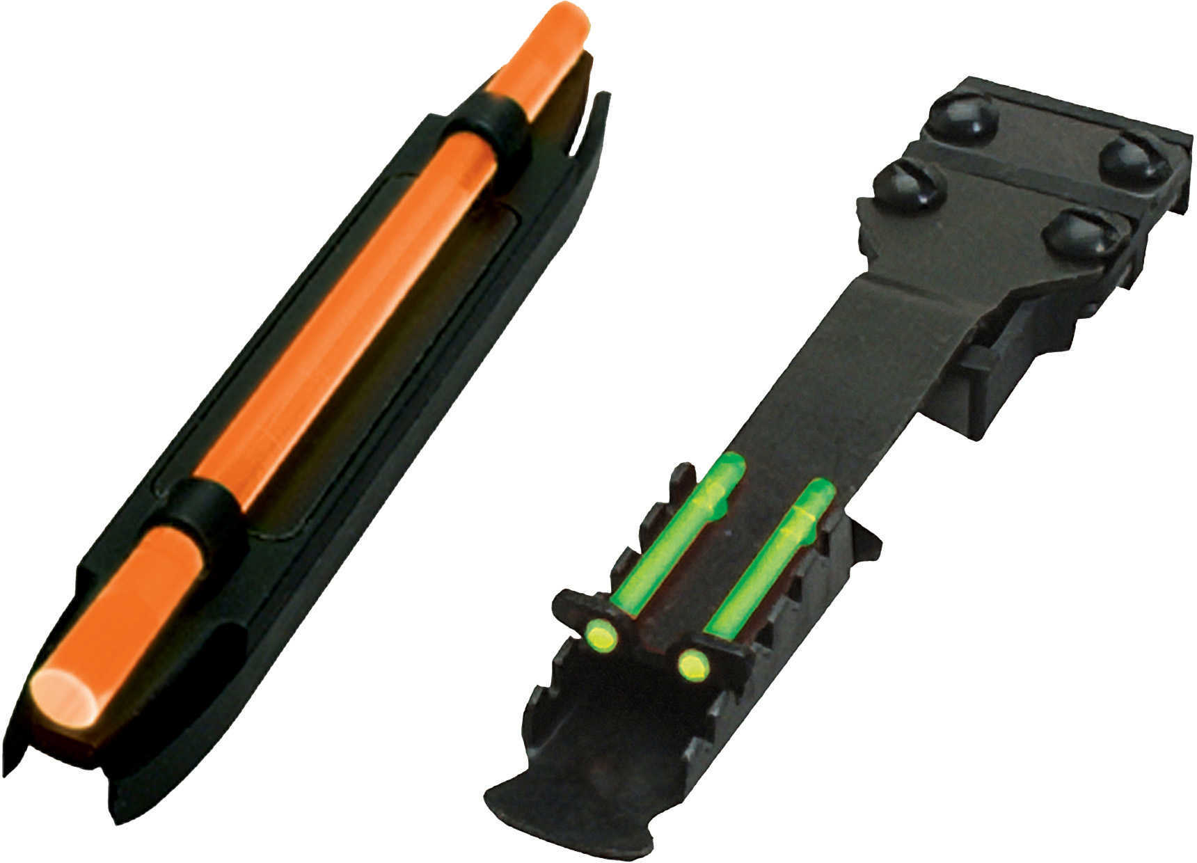 Hi-Viz Narrow Magnetic Shotgun Front and Rear Sight Combo Pack. Fits shotguns with ribs from .218" to .328" (7/32" to 21