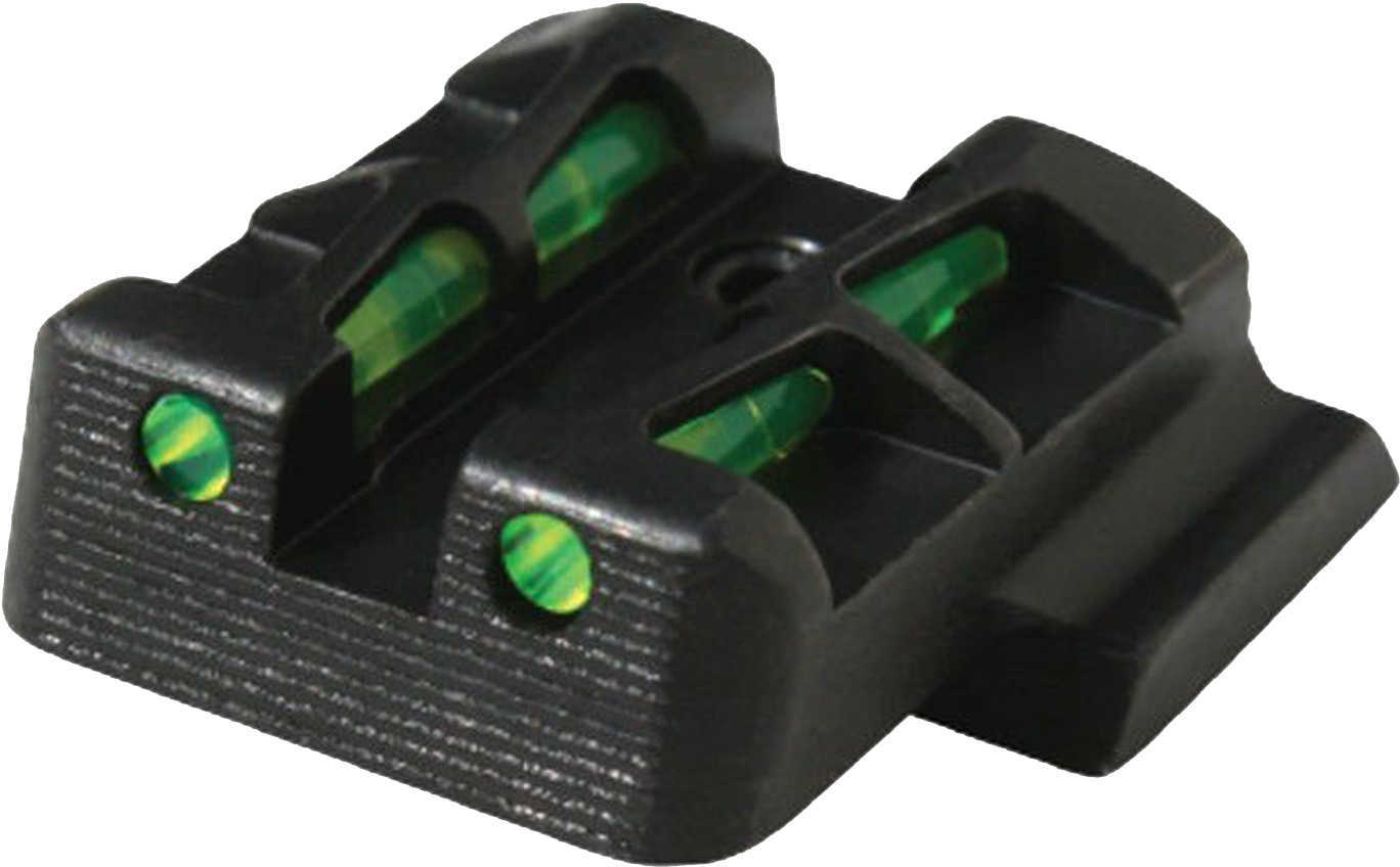 HiViz Litewave Rear Sight For Glock .45 ACP /.45GAP/10mm, Red/Green/Black Md: GLLW19