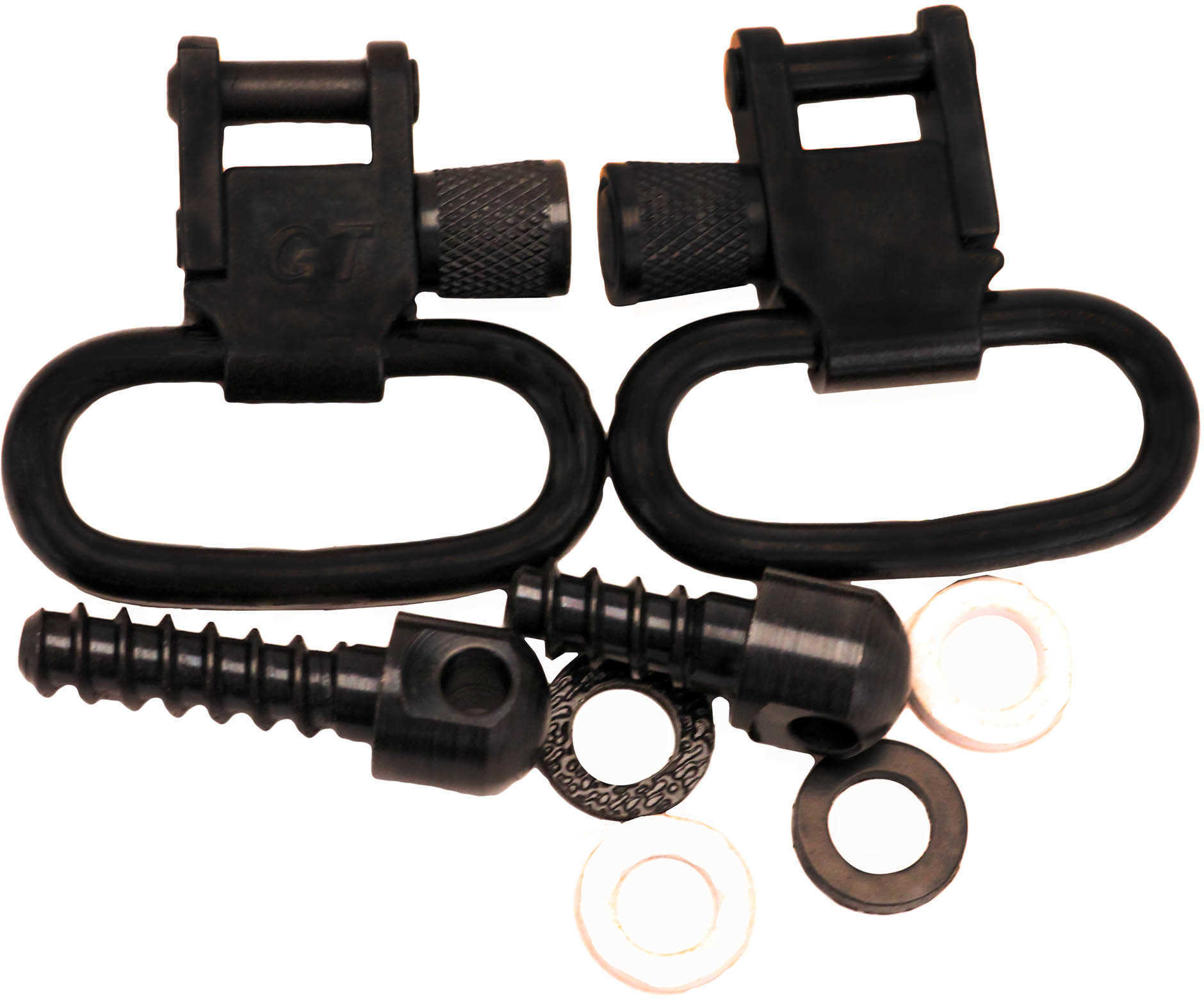 GROVTEC Swivel Set With Two Wood Screw & Spacers Black