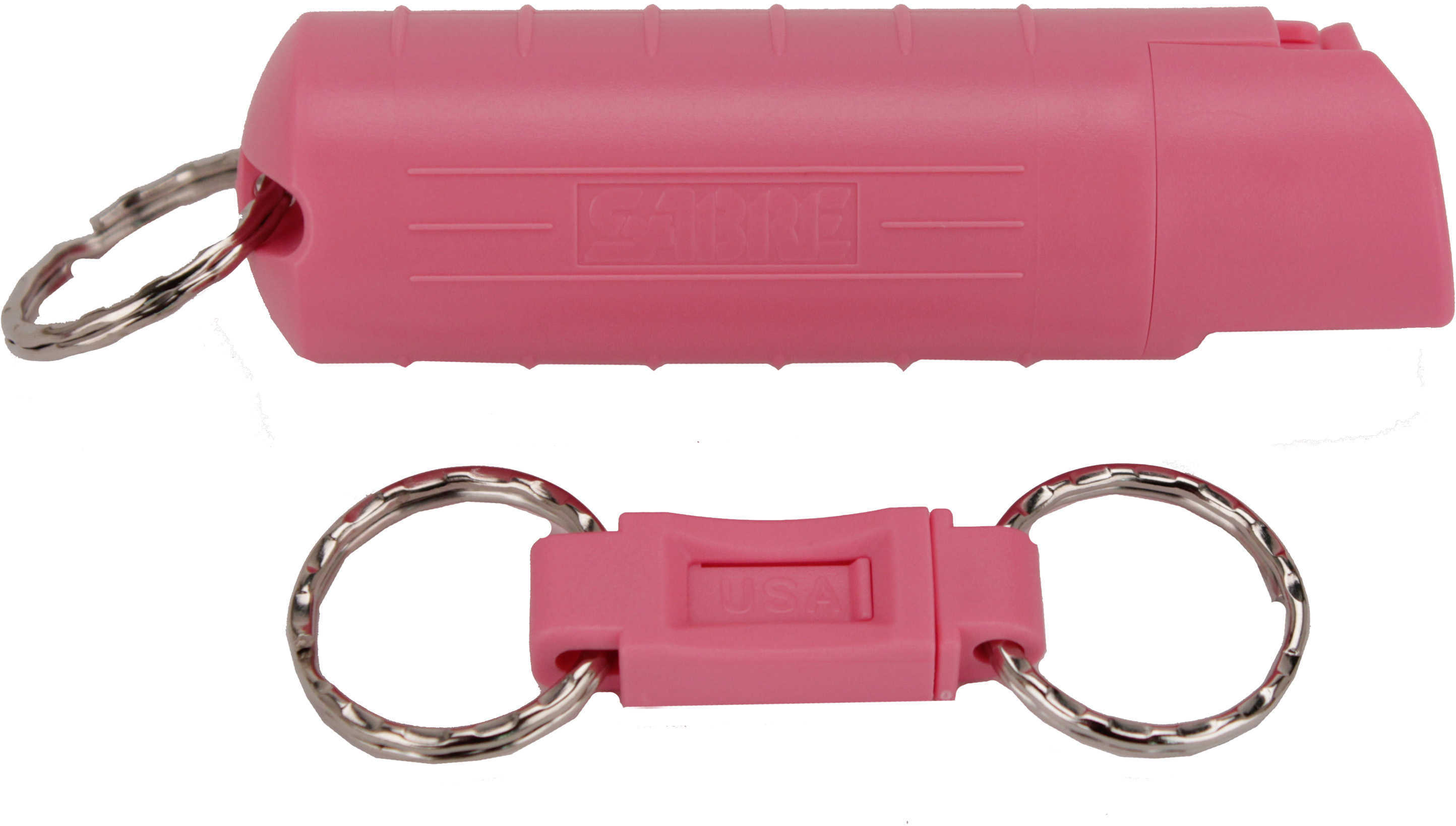 Sabre Red NBCF Key Case Pepper Spray Pink Hardcase with Quick Release Key Ring Model: HC-NBCF-01