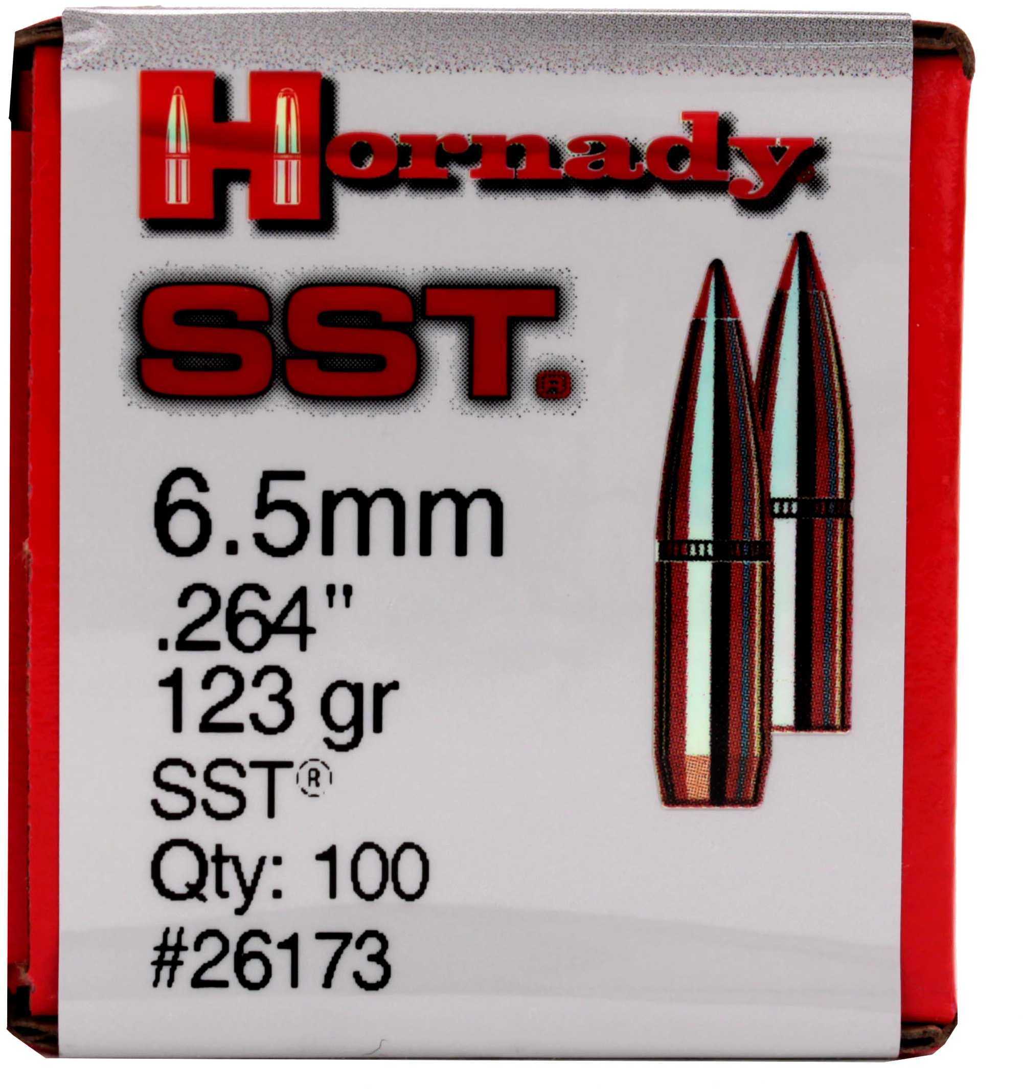 Hornady 6.5mm Bullets .264 123 Grain SST (Per 100) Md: 26173