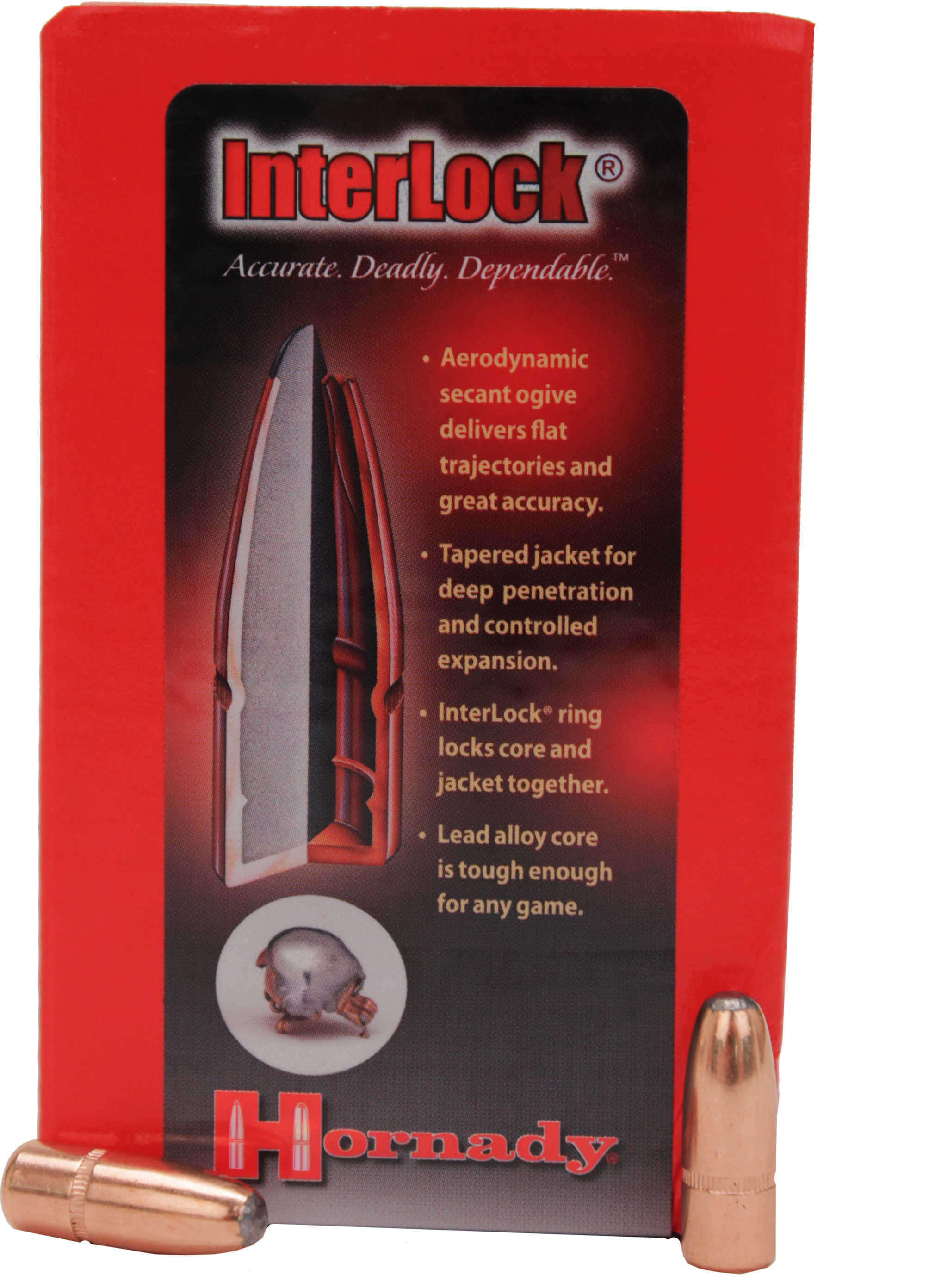 Hornady Interlock Bullets 8mm .323" 170 Gr RN 100/ct