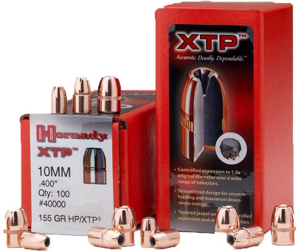 Hornady 10mm Bullets 155 Grain HP/XTP Per 100 Md: 40000