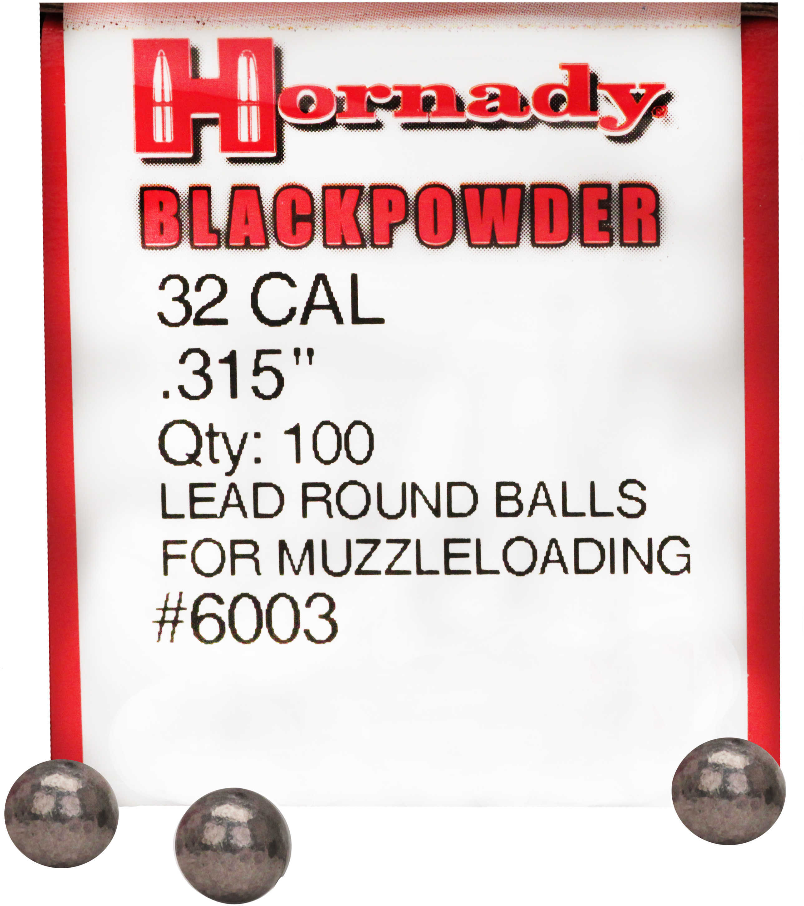 Hornady .315 .32 Caliber Round Ball 100-Count