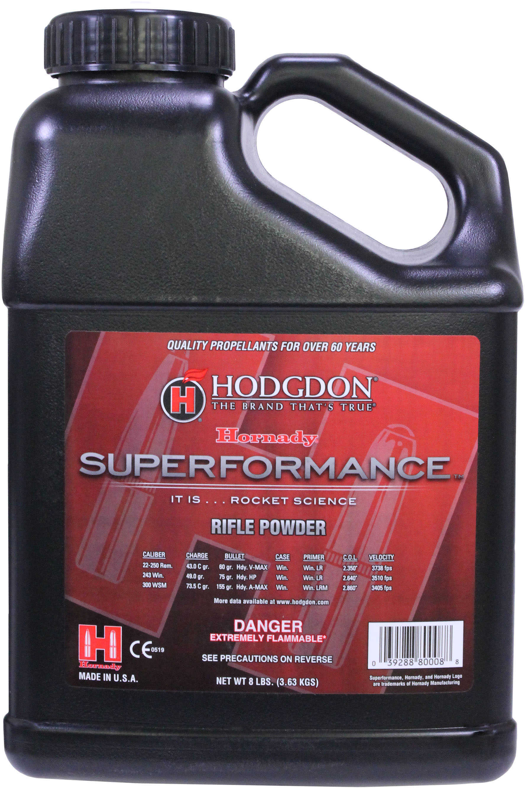 Hodgdon Superformance Smokeless Powder 8 Lbs